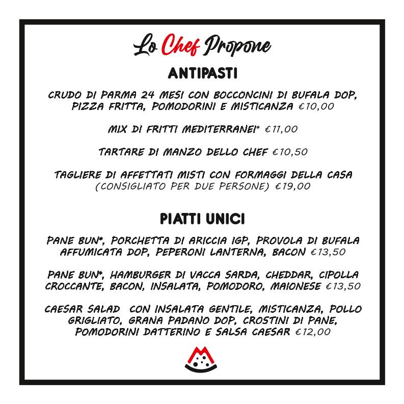 Menu di La Maddy 