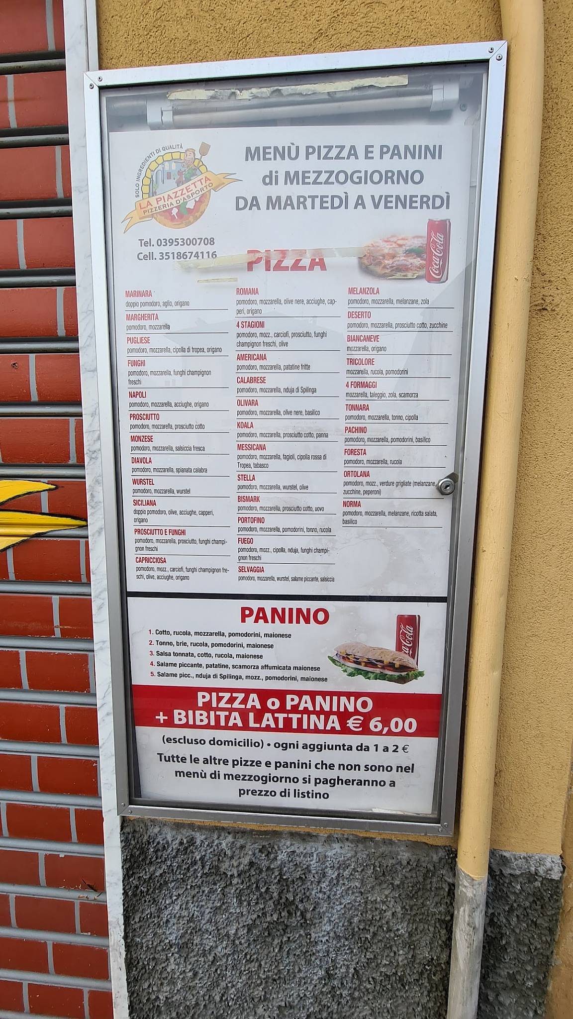 Menu di La Piazzetta 