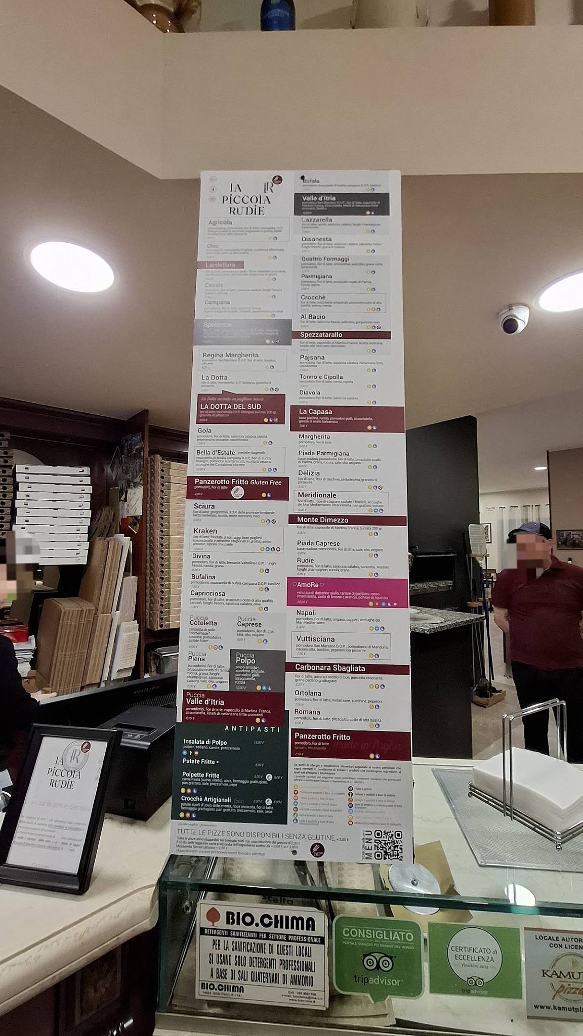 Menu di La Piccola Rudie 