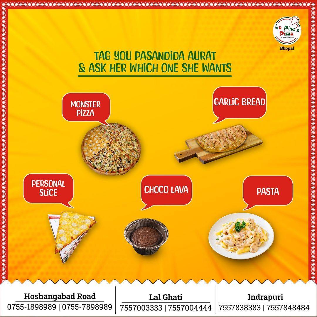 La Pino'z Pizza menu