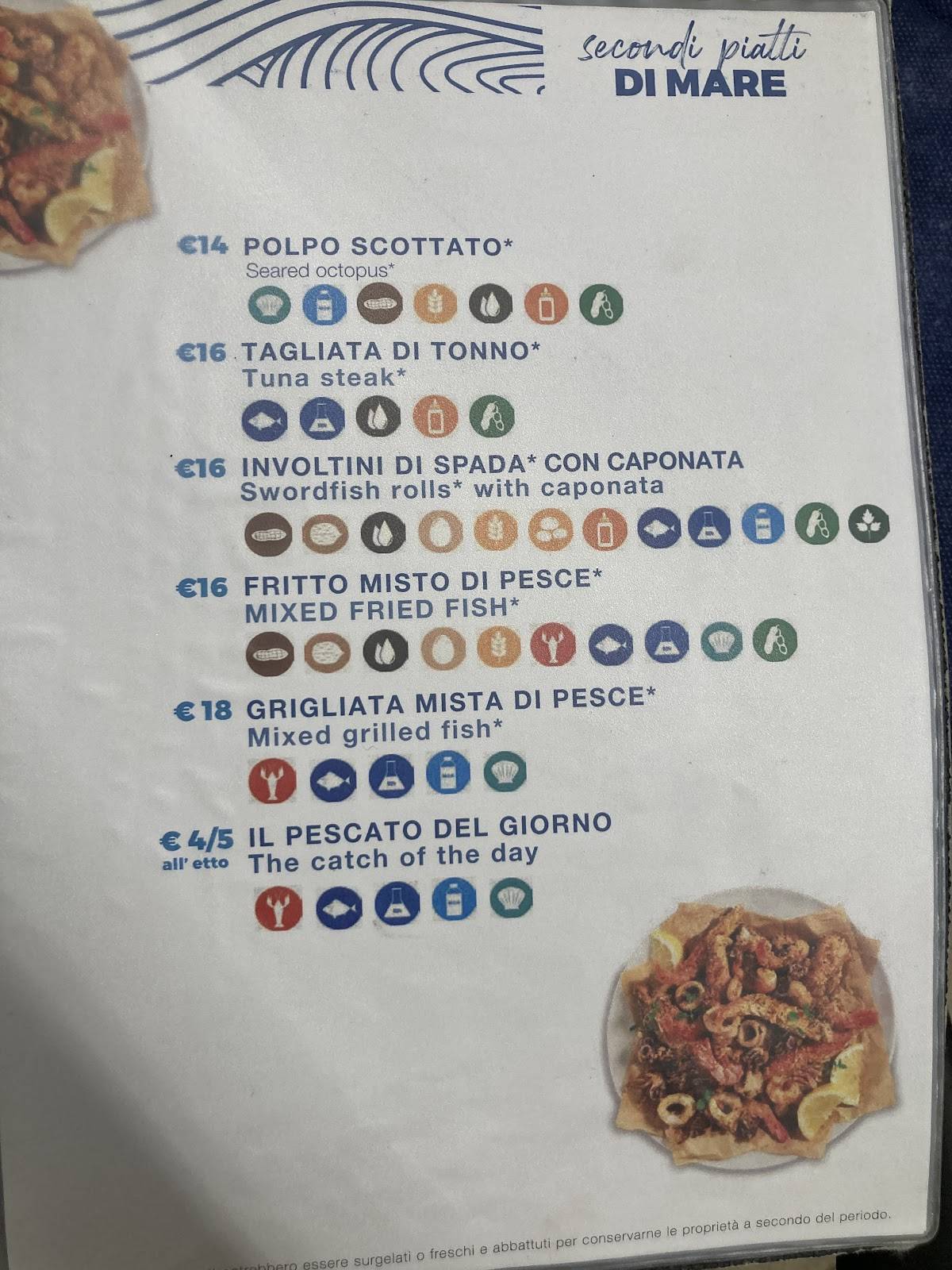 Menu di La Risacca - Ristorante - Pizzeria nuova gestione 