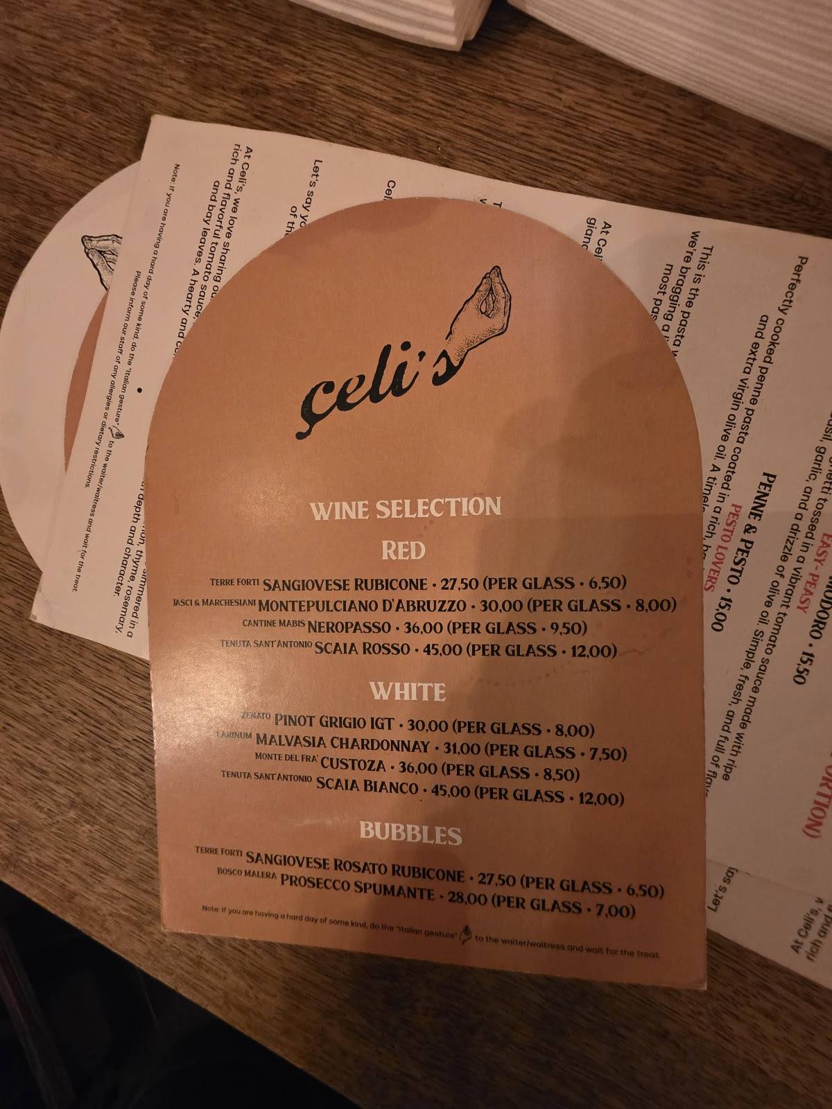 Menu de La Roue d'Or