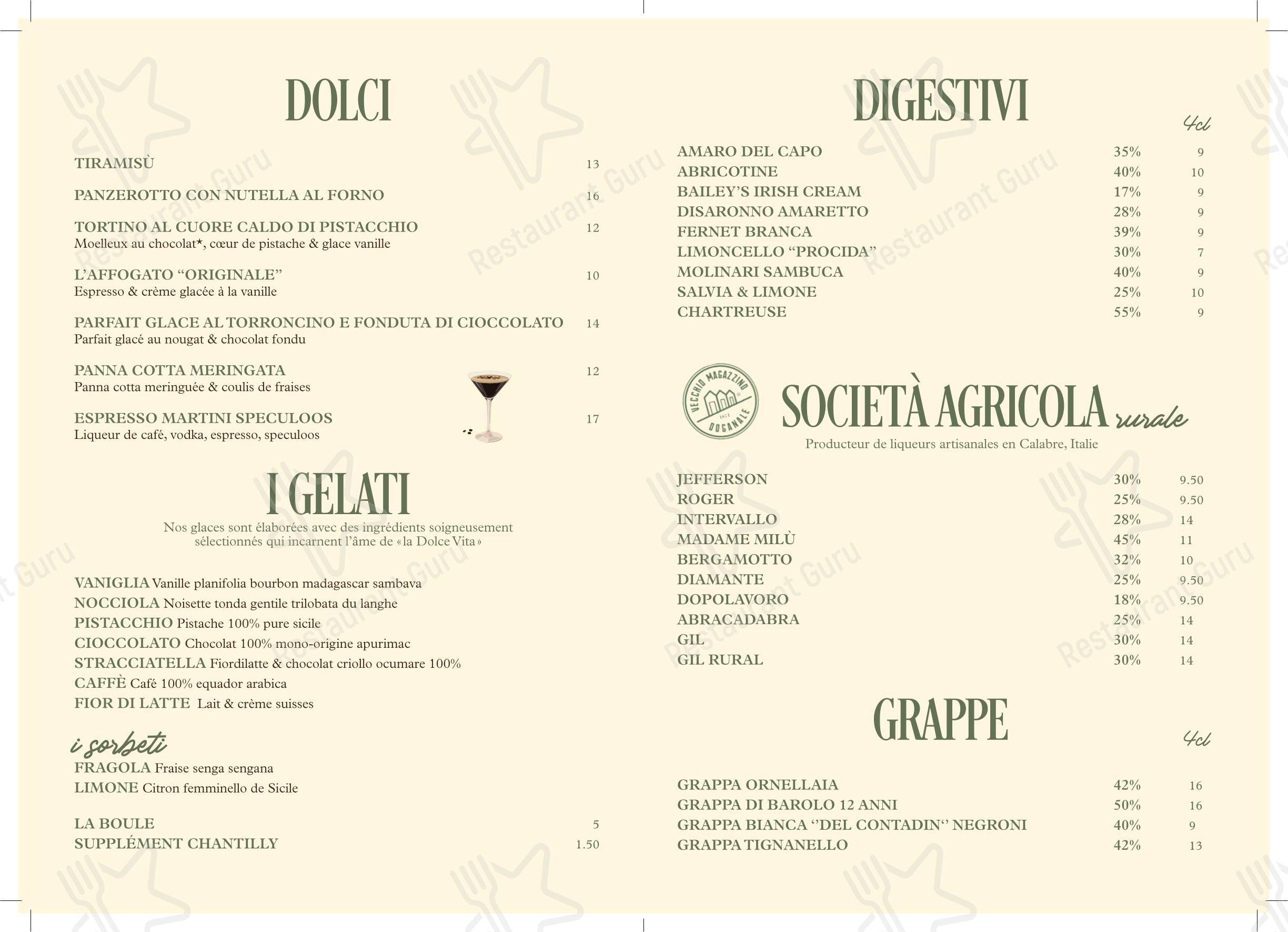 Menu di La Rouvenettaz (Jardin d'hiver) - 菜单