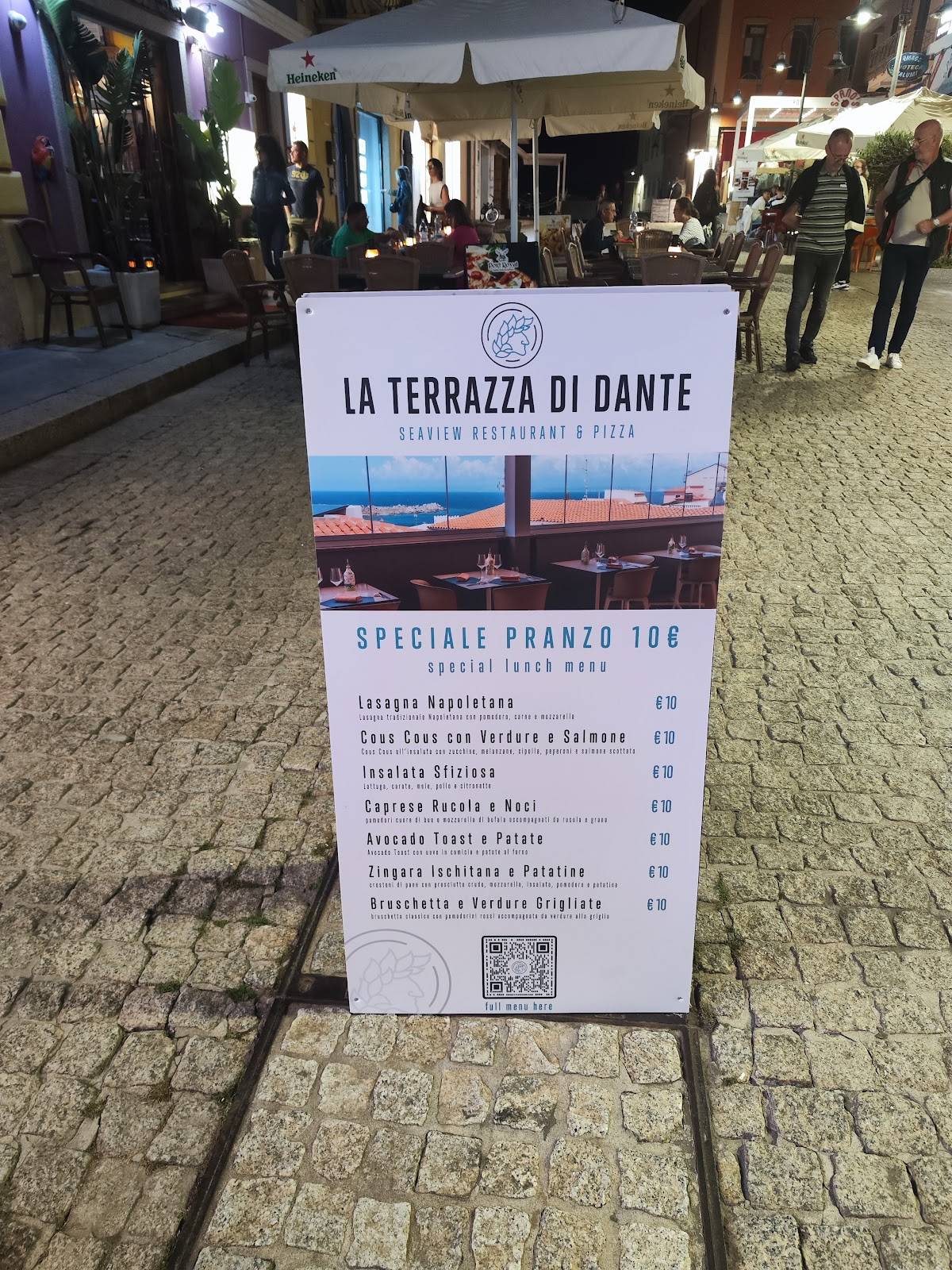 Menu di La Terrazza di Dante 