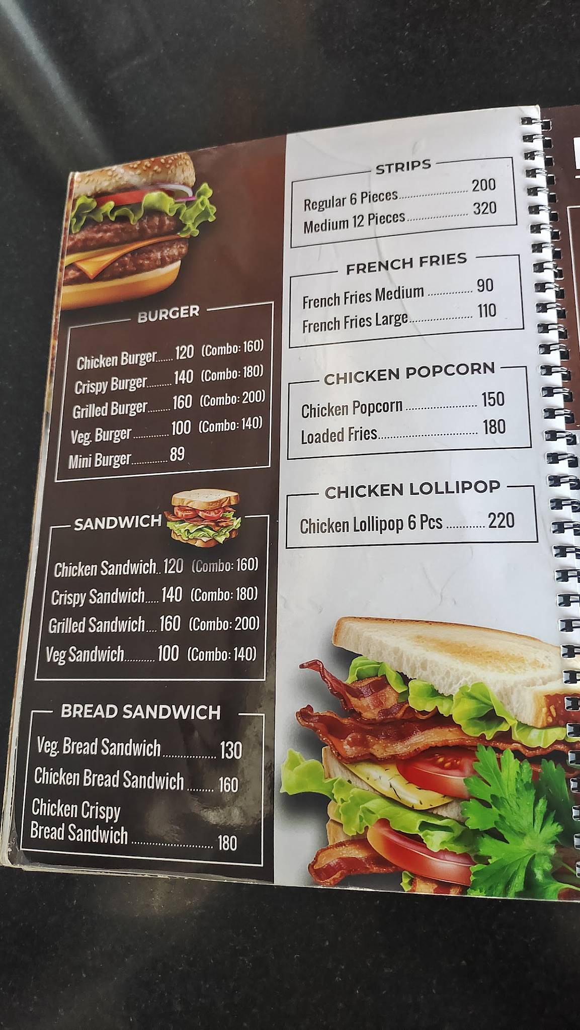 La Villas Restaurant menu