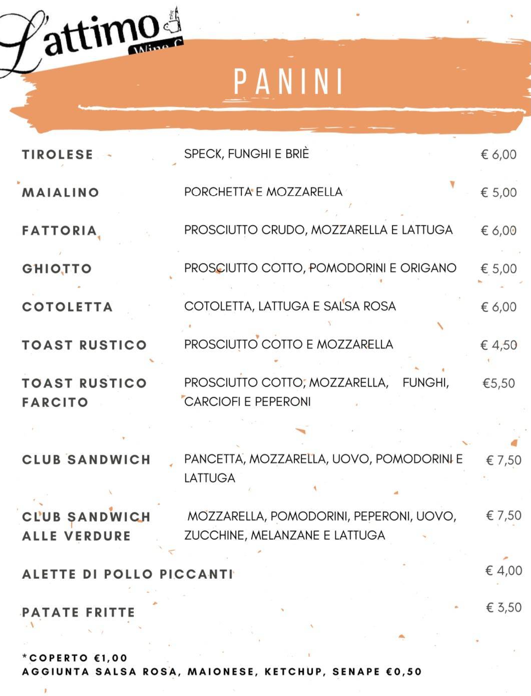 Menu di L'attimo 
