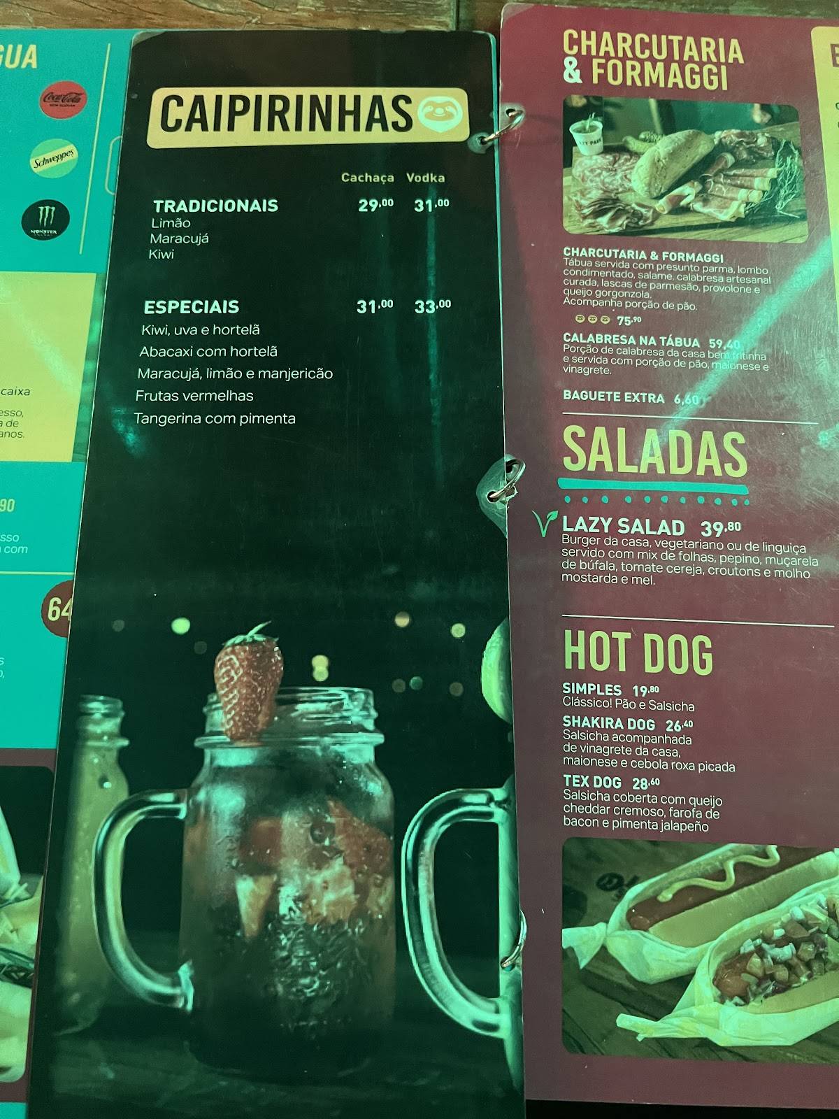 Lazy Park & Food cardápio