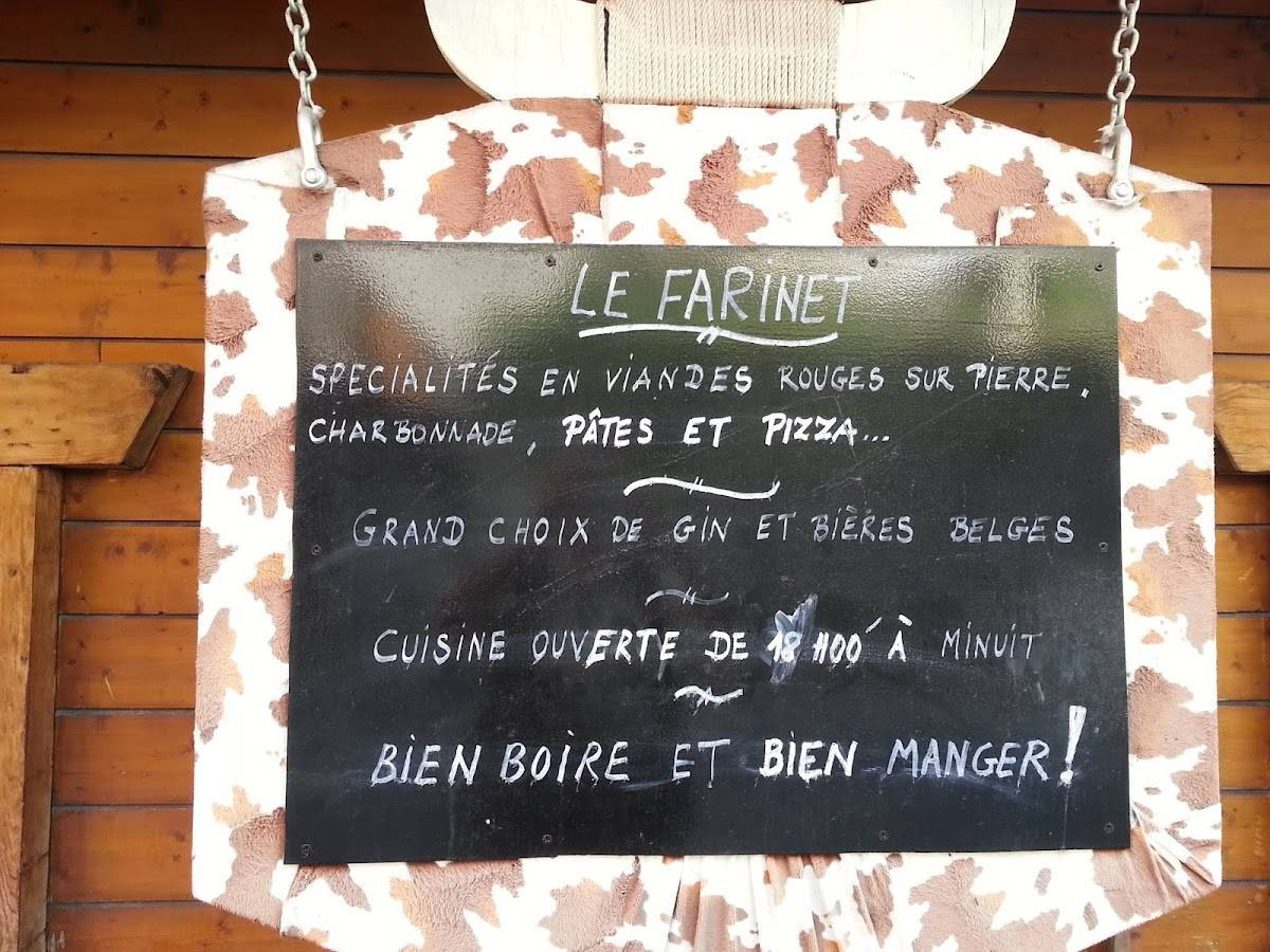 Menu di Le Farinet Restaurant-Pub-Dancing à Champery 