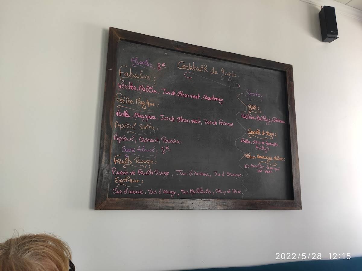 Menu de Le Goglu
