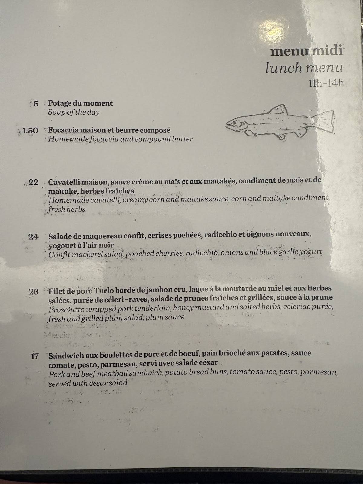 Menu de Le Hobbit
