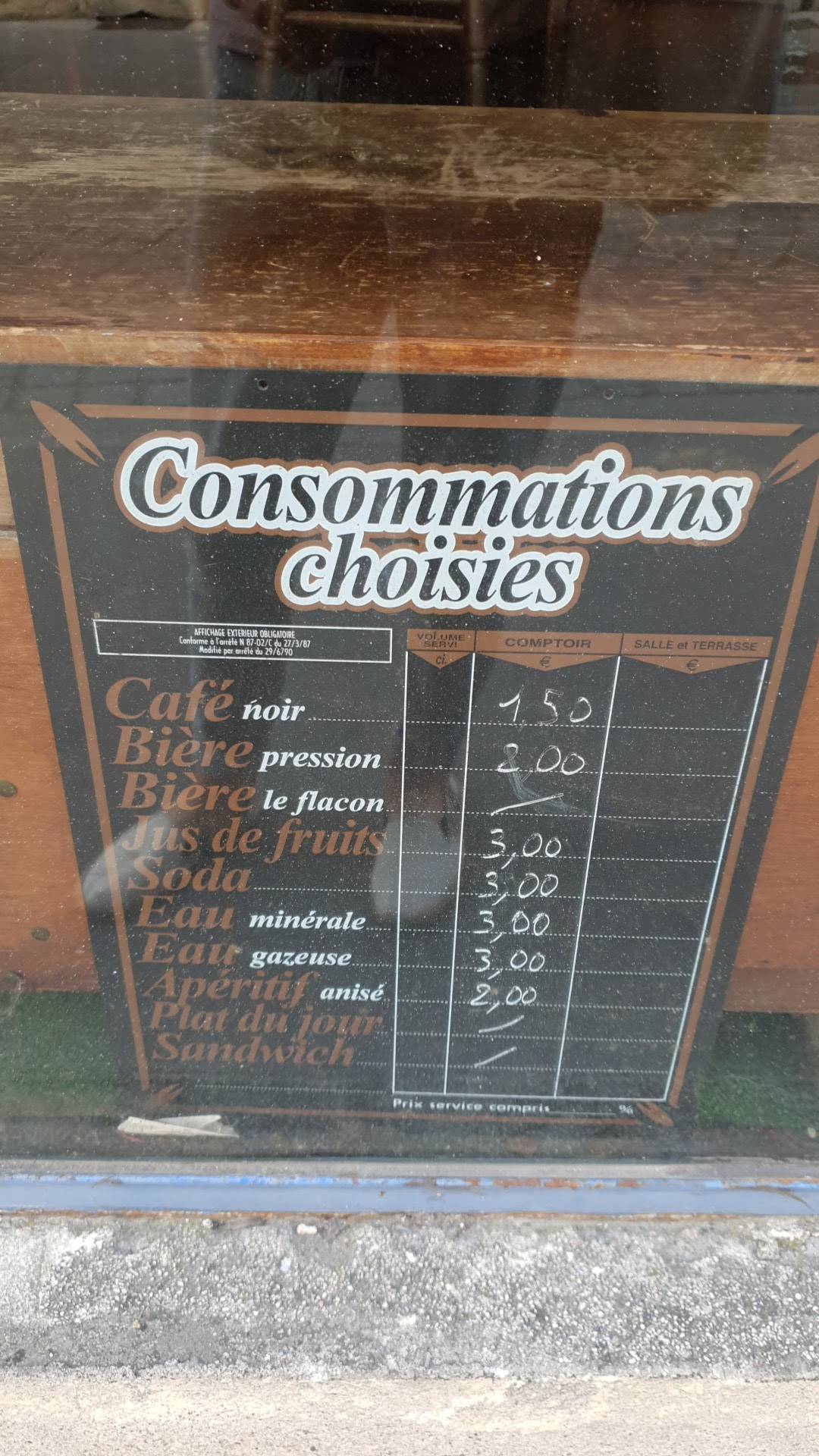 Menu de Le Médiéval