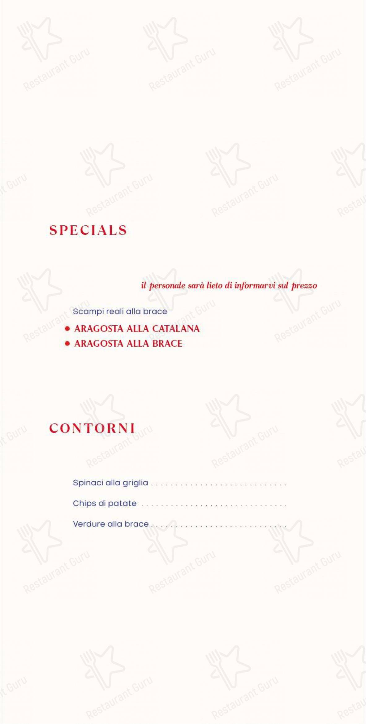 Le Milton Beach in Rimini - Menu bar