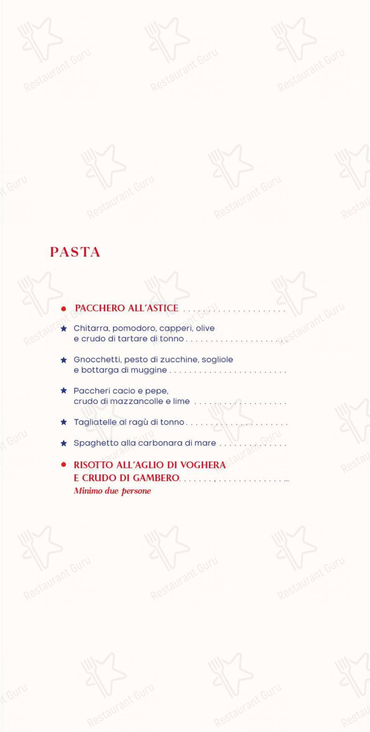 Menu bar per Le Milton Beach pub & bar