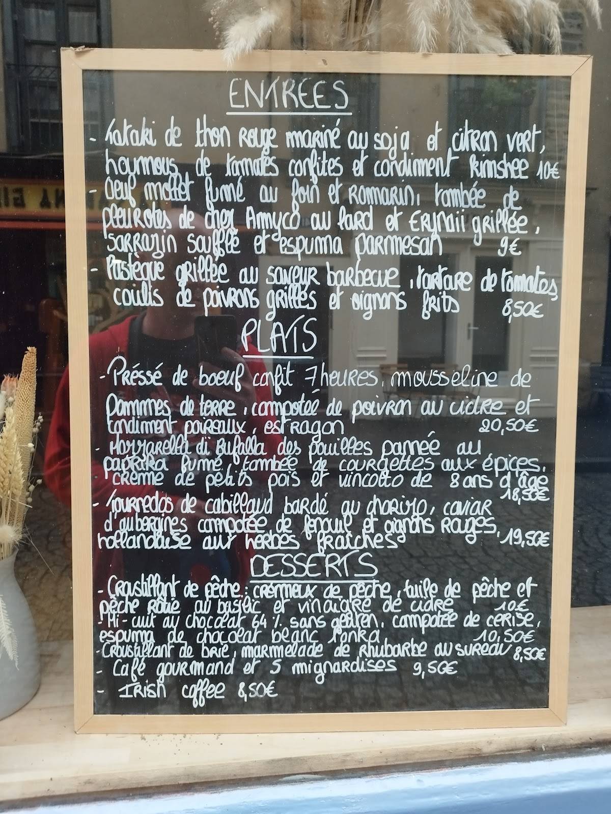 Menu de Le Vasselot