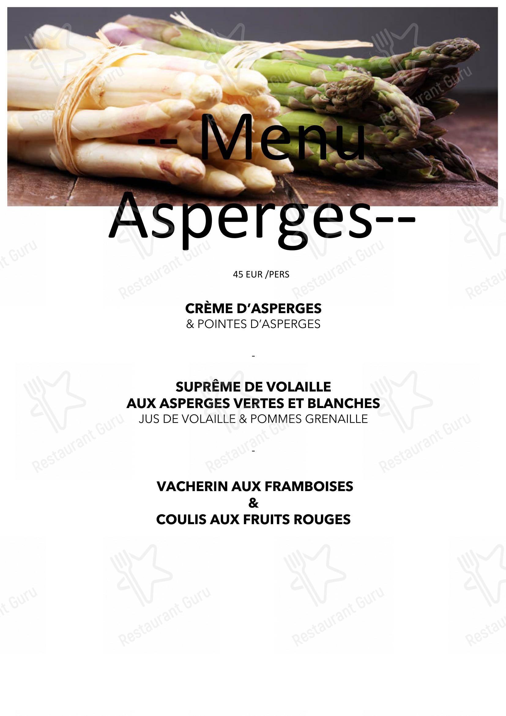 Коктейльная карта pour Le Vert de Pommier restaurant