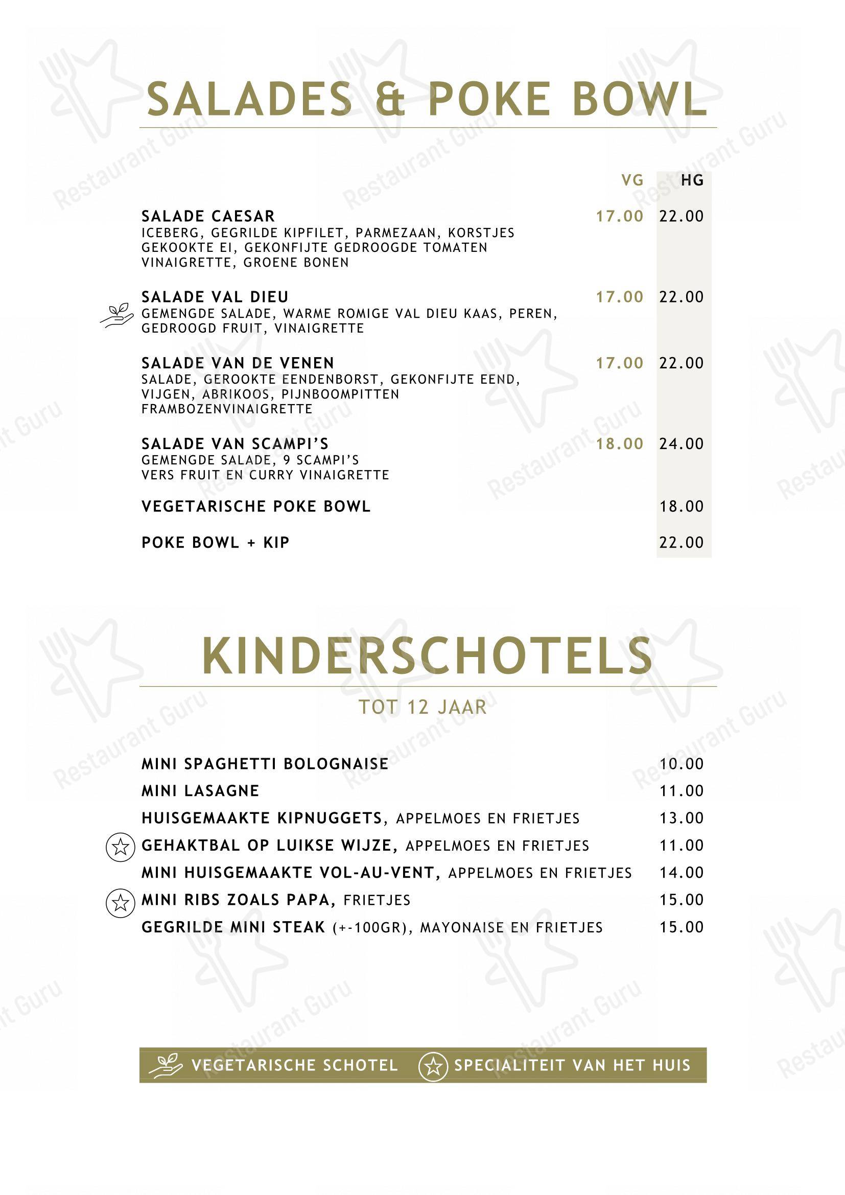 Menu bar pour Le Vert de Pommier dans Stoumont