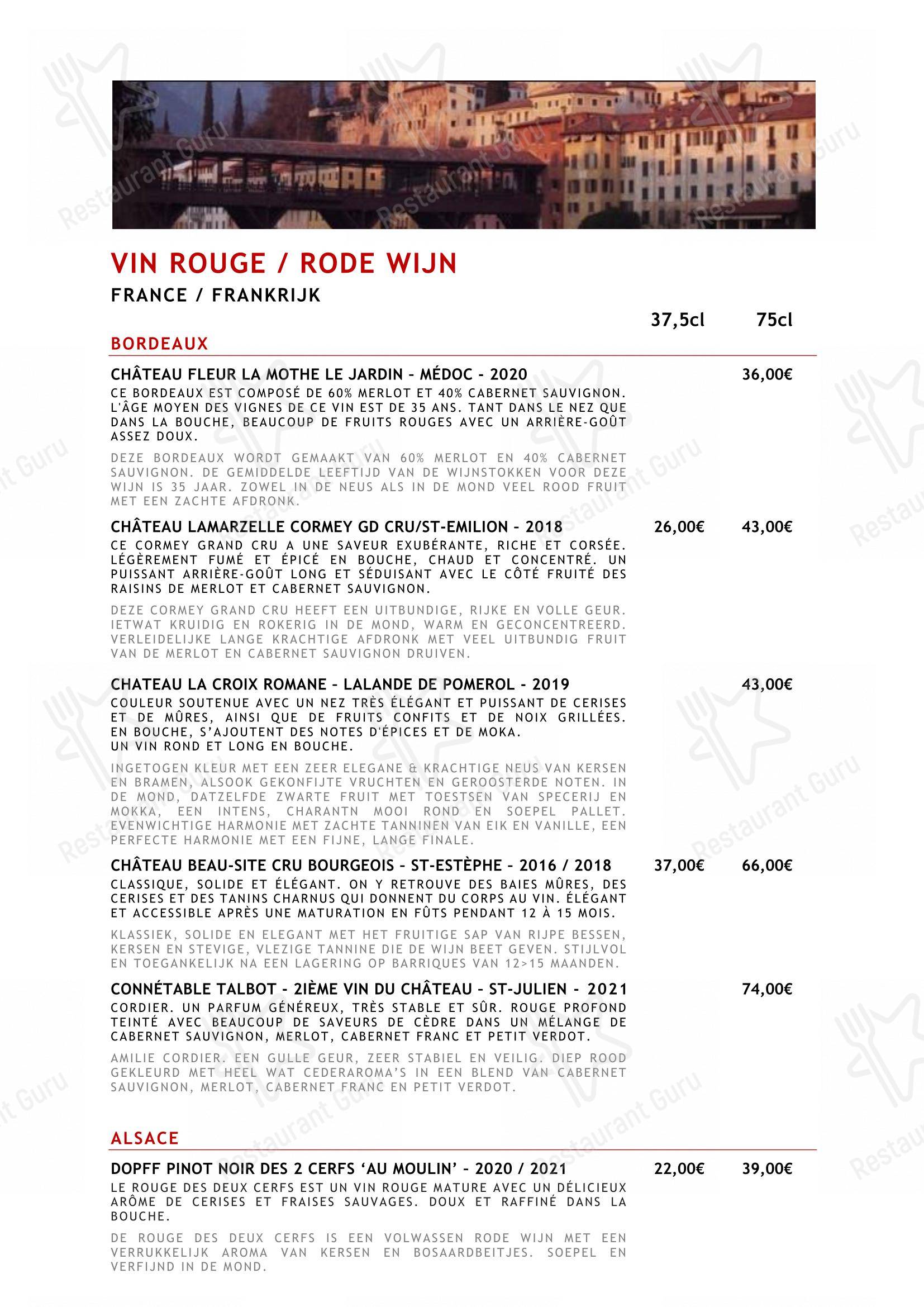Крафт меню pour Le Vert de Pommier restaurant