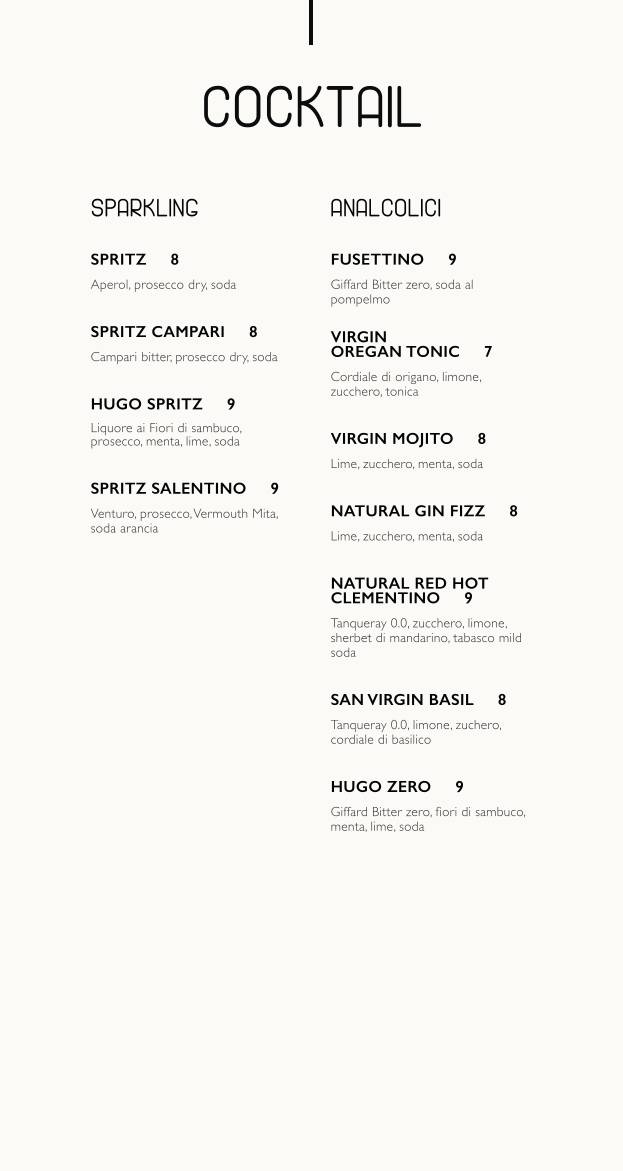 Menu di Uemé 