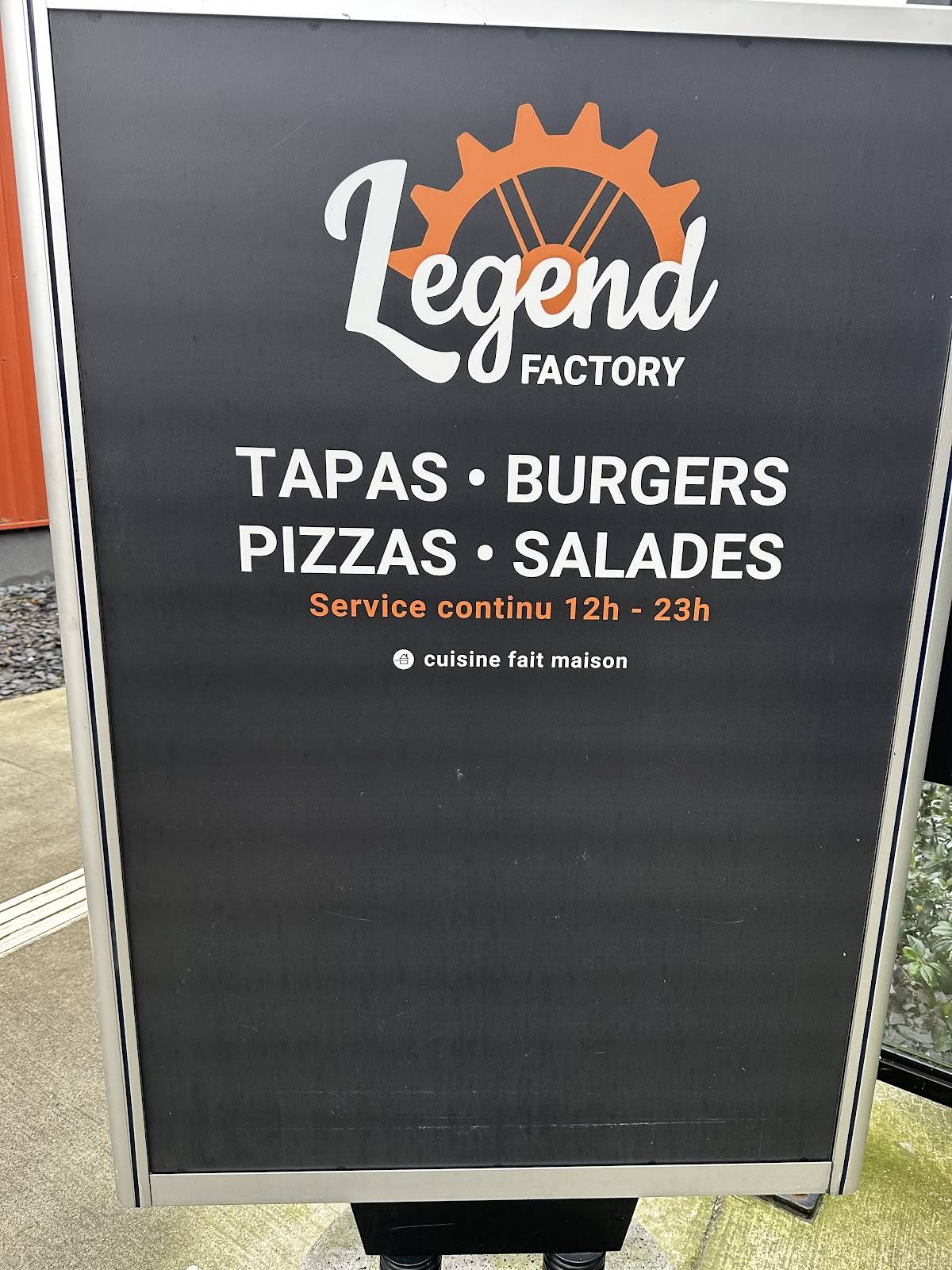 Menu de Legend Factory