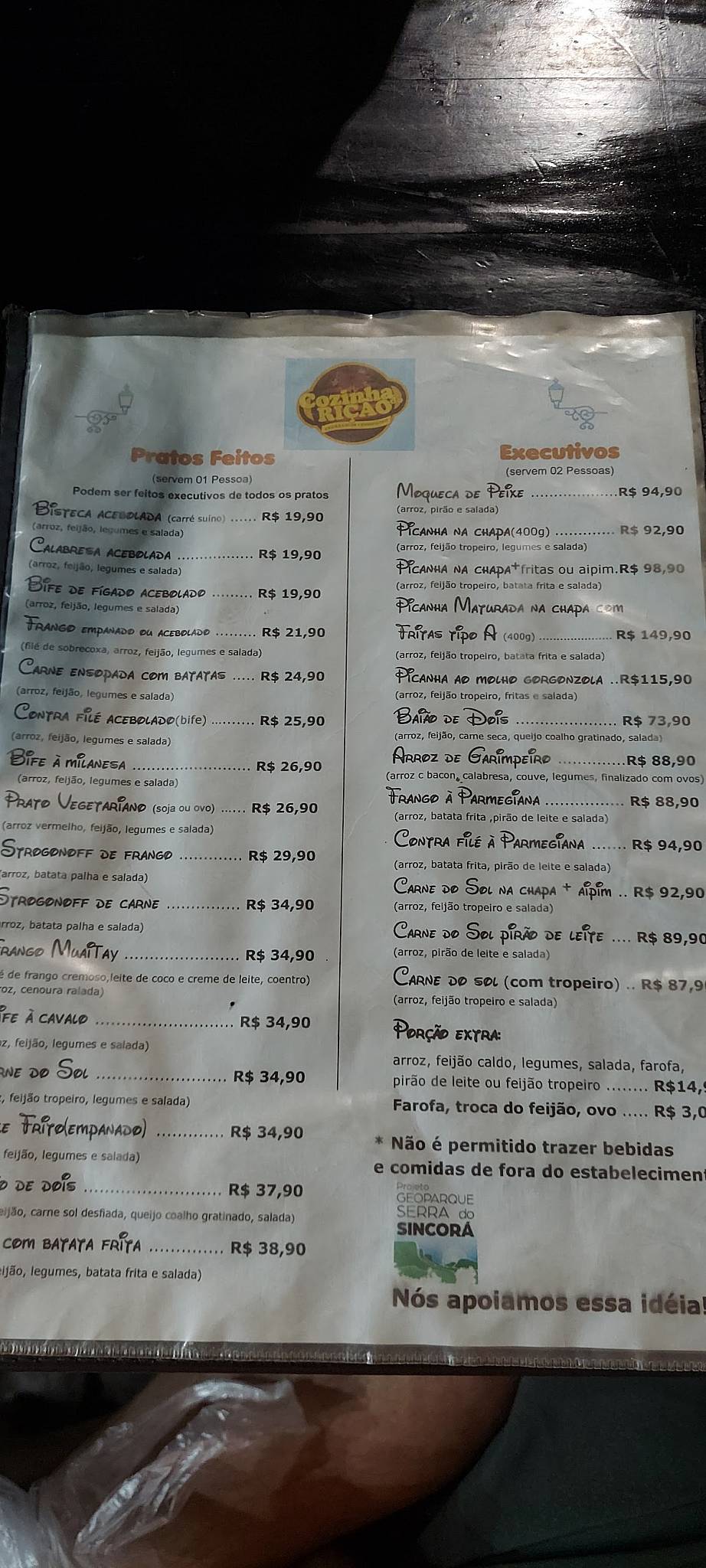 Restaurante Cozinha Do Rição cardápio