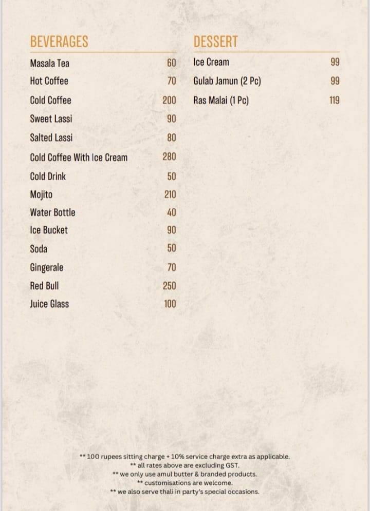 Limelite Cafe & Kitchen BYOB menu