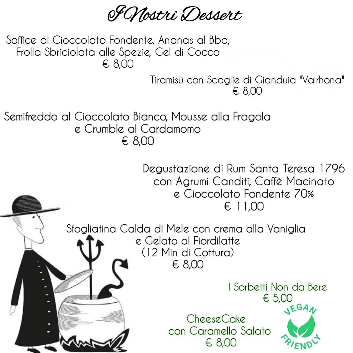 Menu di Locanda del prete 