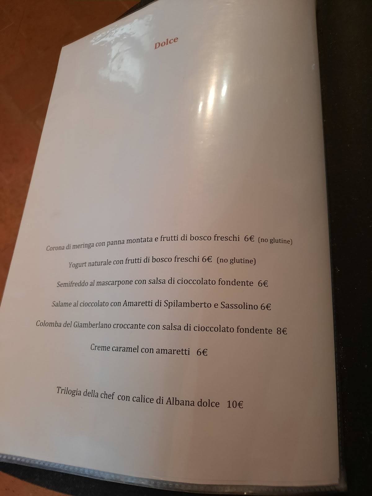 Menu di Locanda Marcella 
