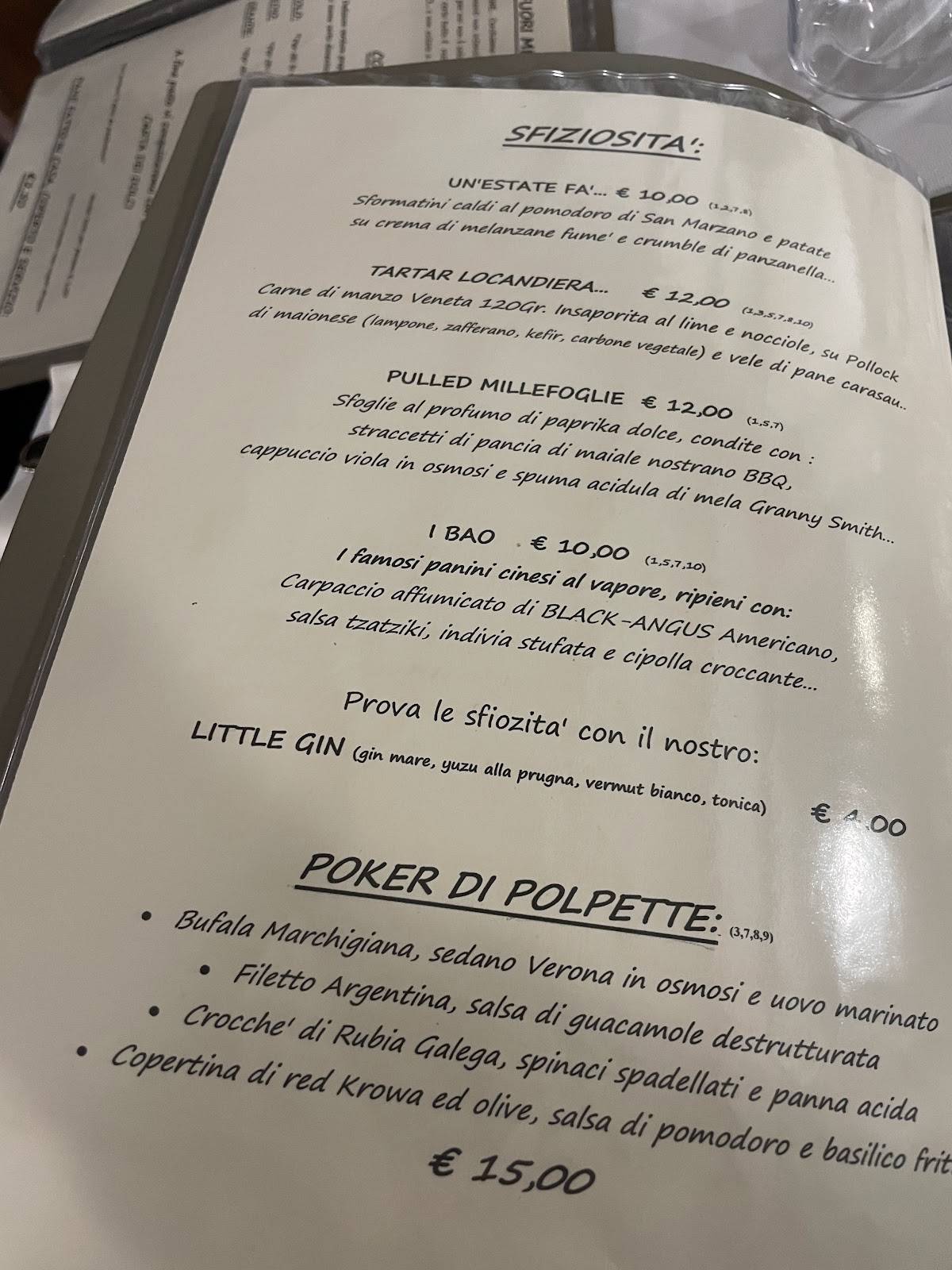 Menu di Locanda del Gatto Nero GRIGLIA & CUCINA 