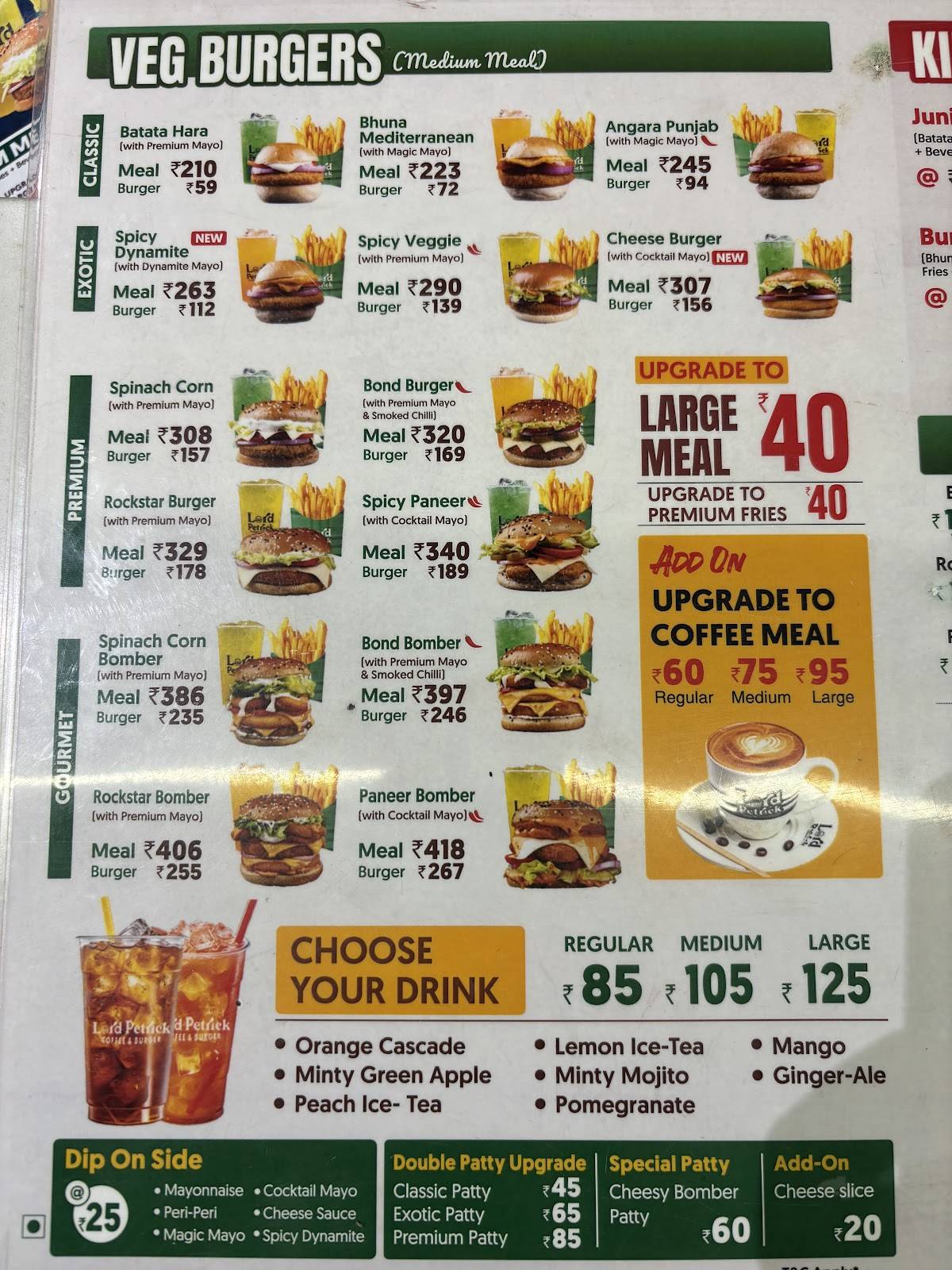 Lord Petrick Coffee & Burger-Prahlad Nagar, Ahmedabad menu