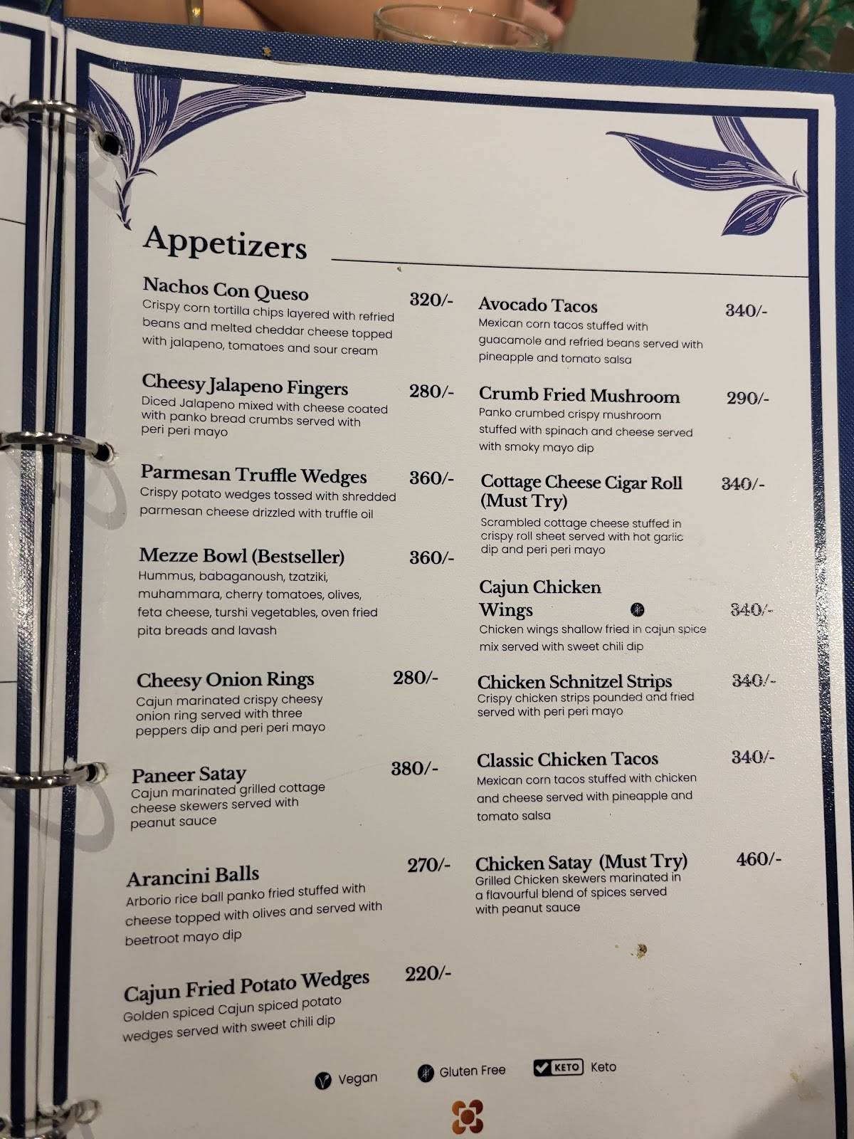 Cafe Hons- House of No Sugar menu