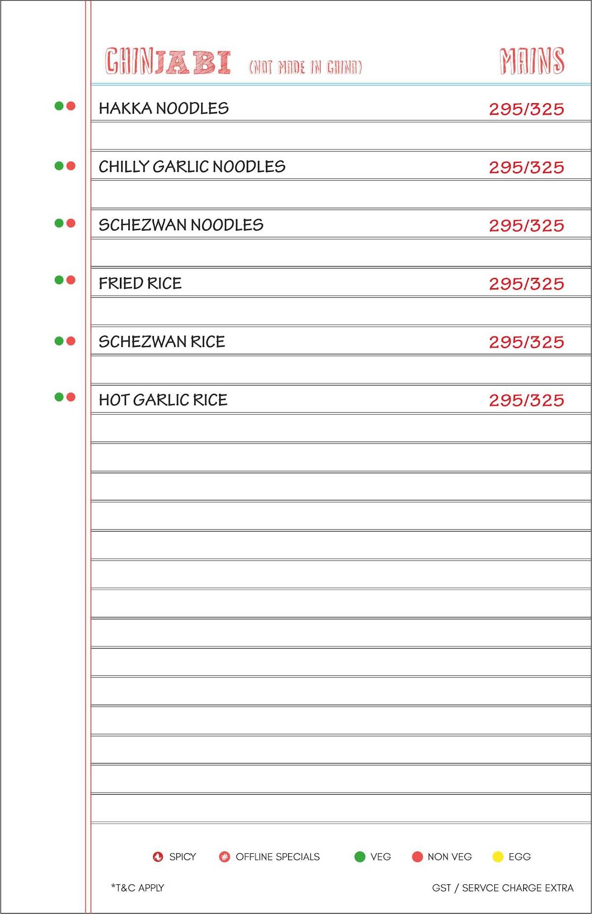 Offline Cafe Lucknow menu