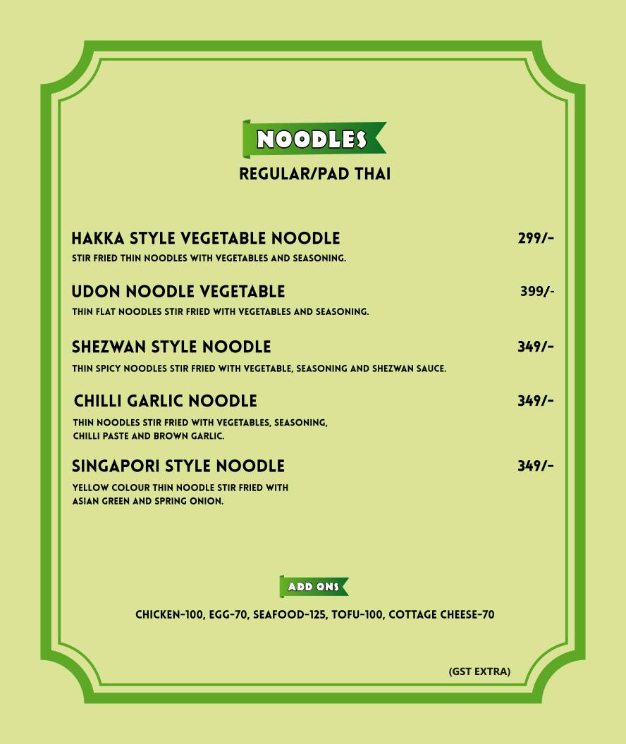 ROYALE ASIAN menu