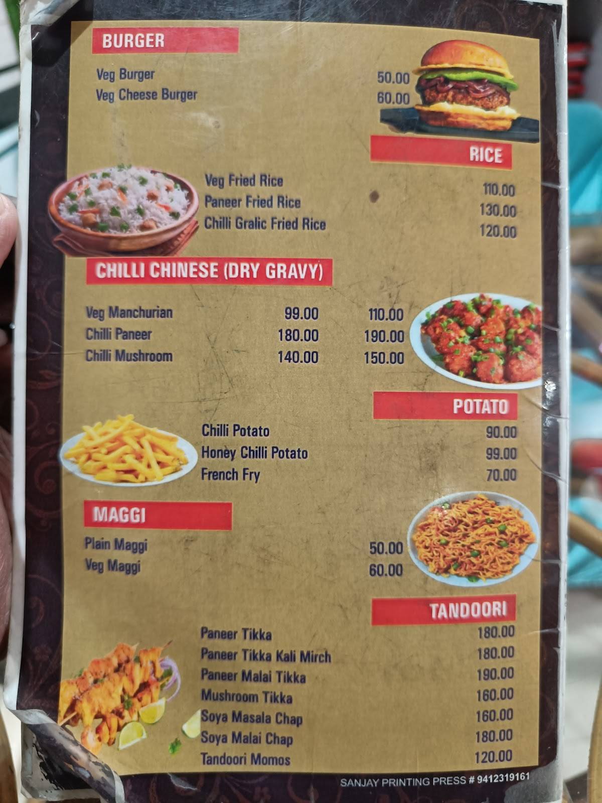 Lucky Cafe and Bakers menu