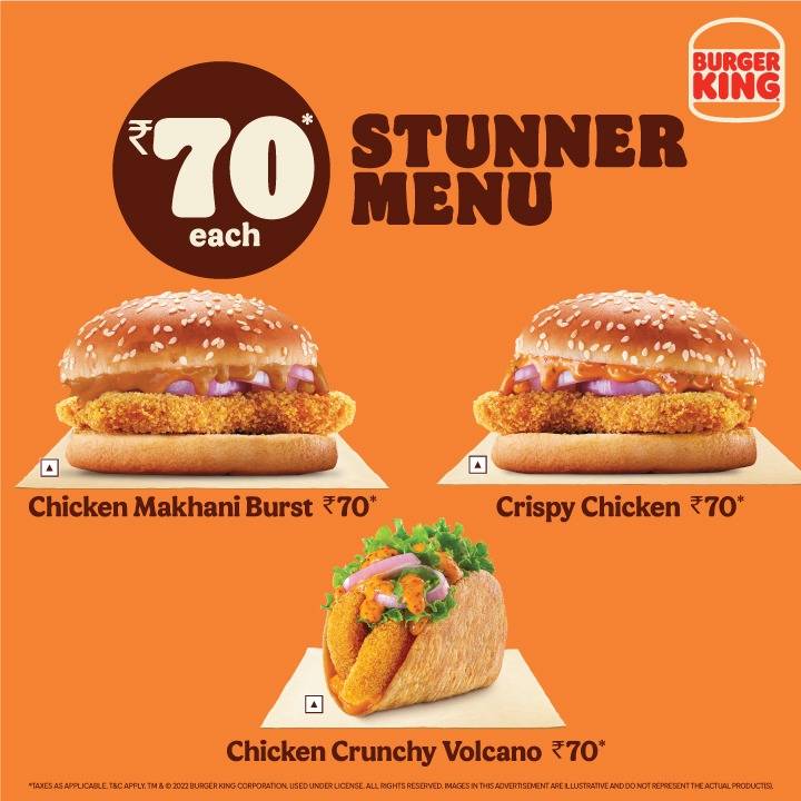 Burger King menu