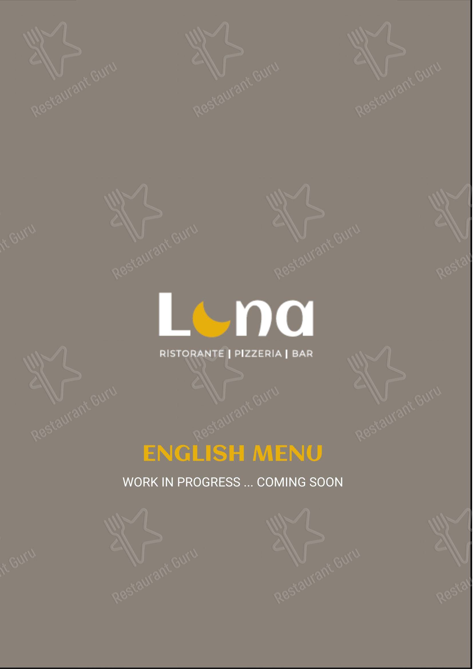 菜单 per Luna Cafè ristorante