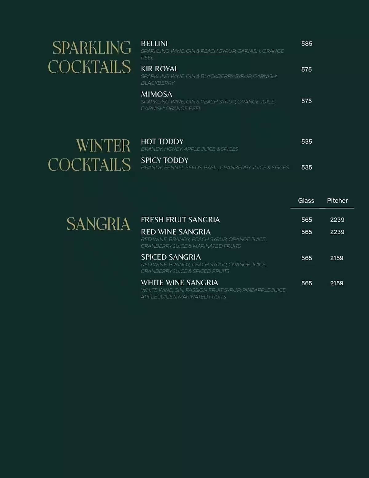 Macaw by Stories- OMR, Chennai menu