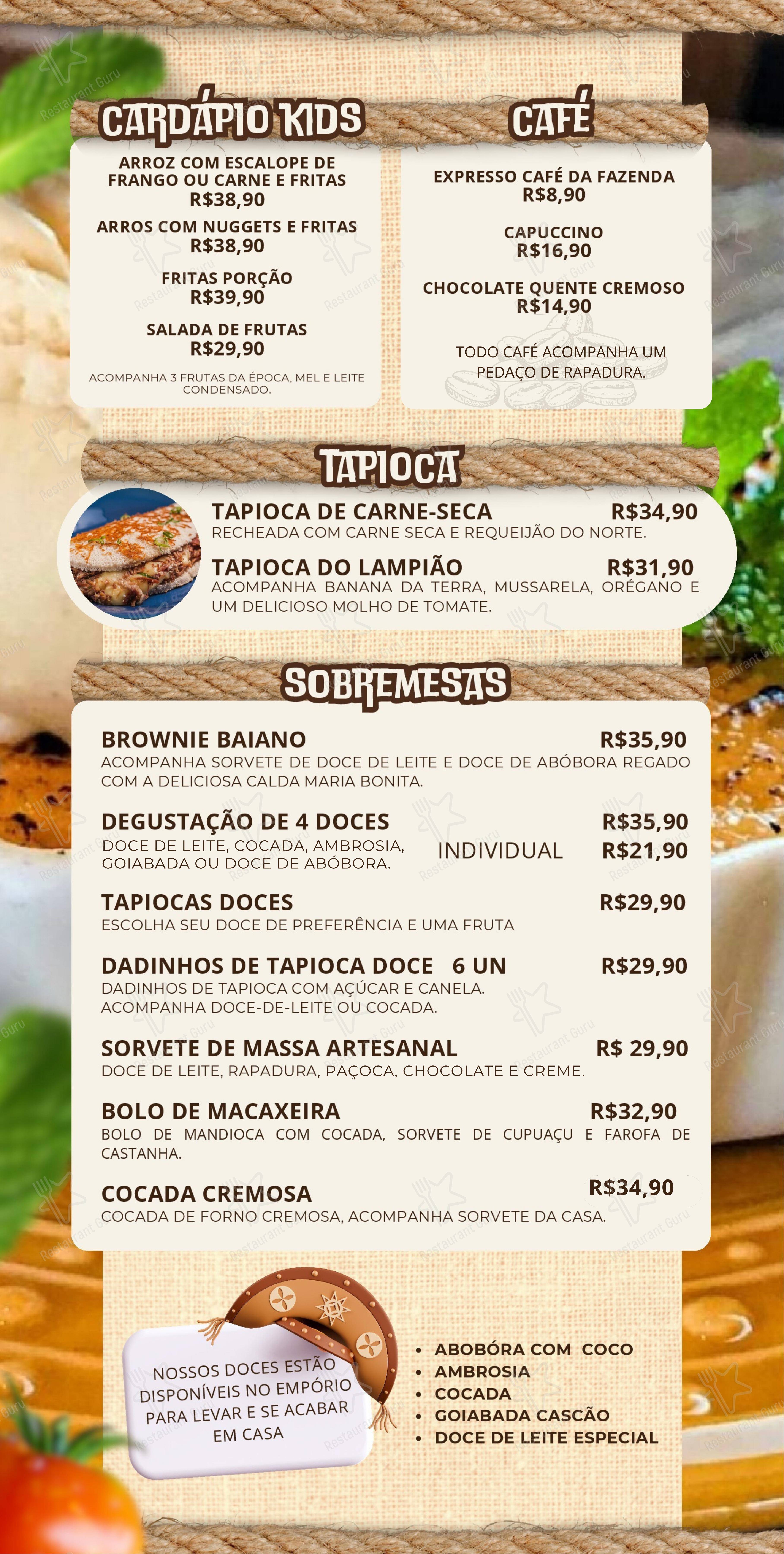 Macaxeira Restaurante & Cachaçaria em Guarulhos - Menu bar