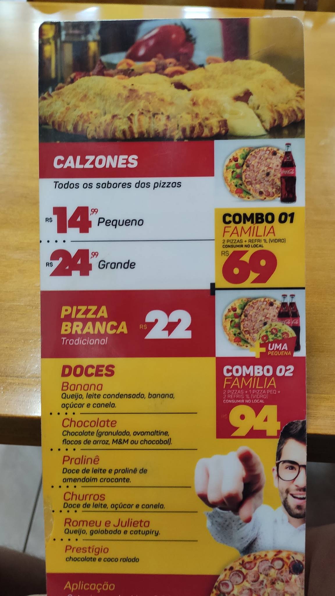Pizza Americana cardápio