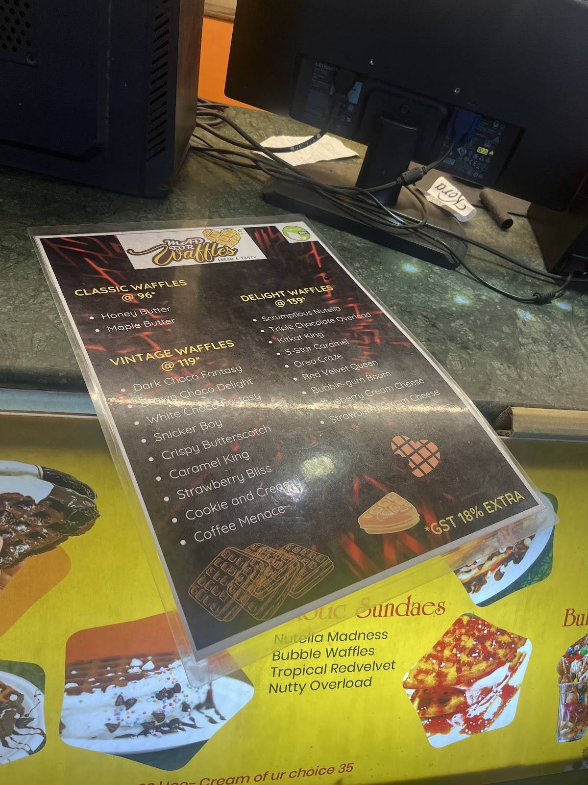 Mad for Waffles menu
