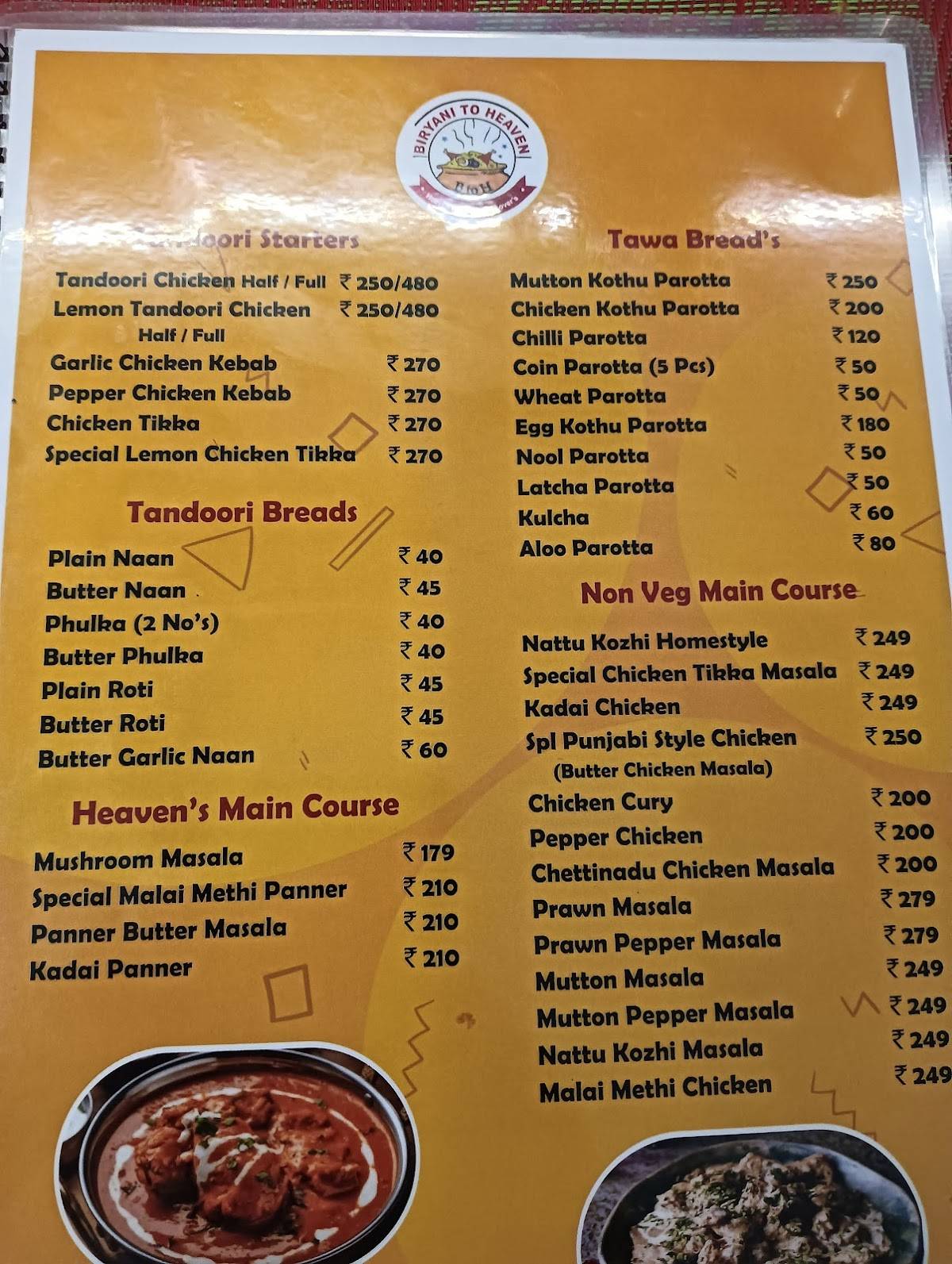 Biryani to Heaven in Madurai Best nonveg family chettinad restaurant in Madurai chettinadu special restaurant menu