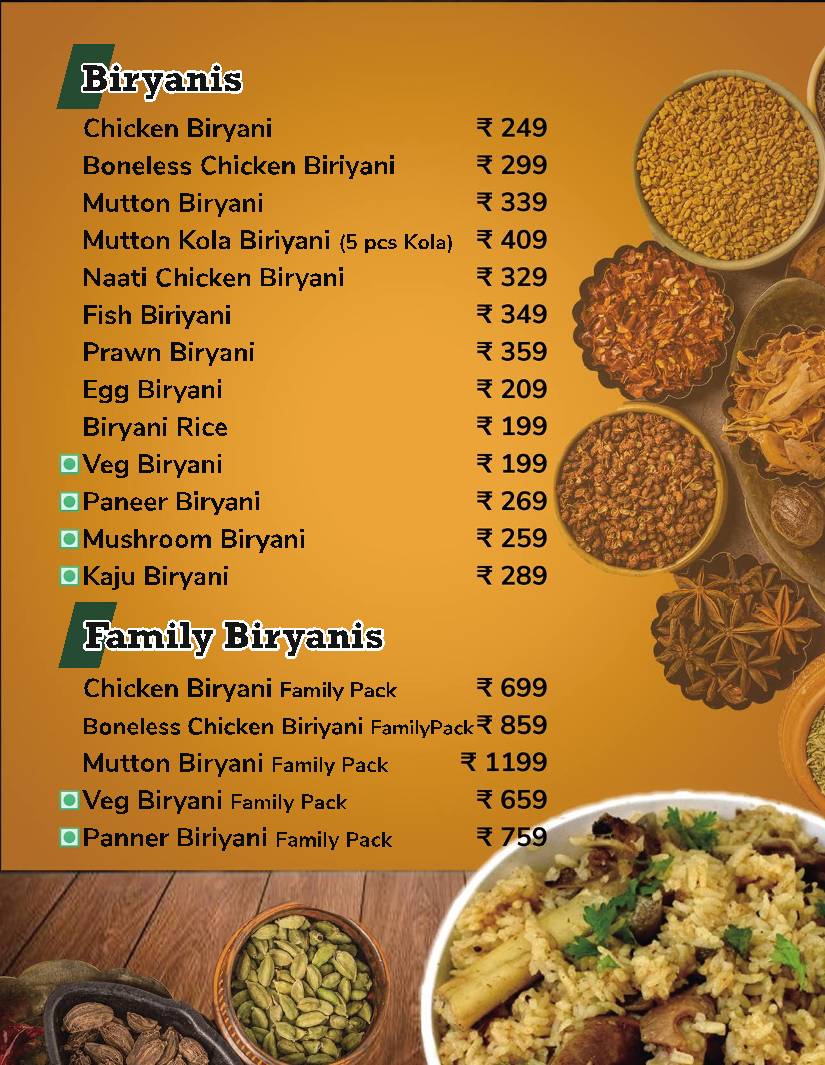 Maduravanam - Taste of Madurai menu