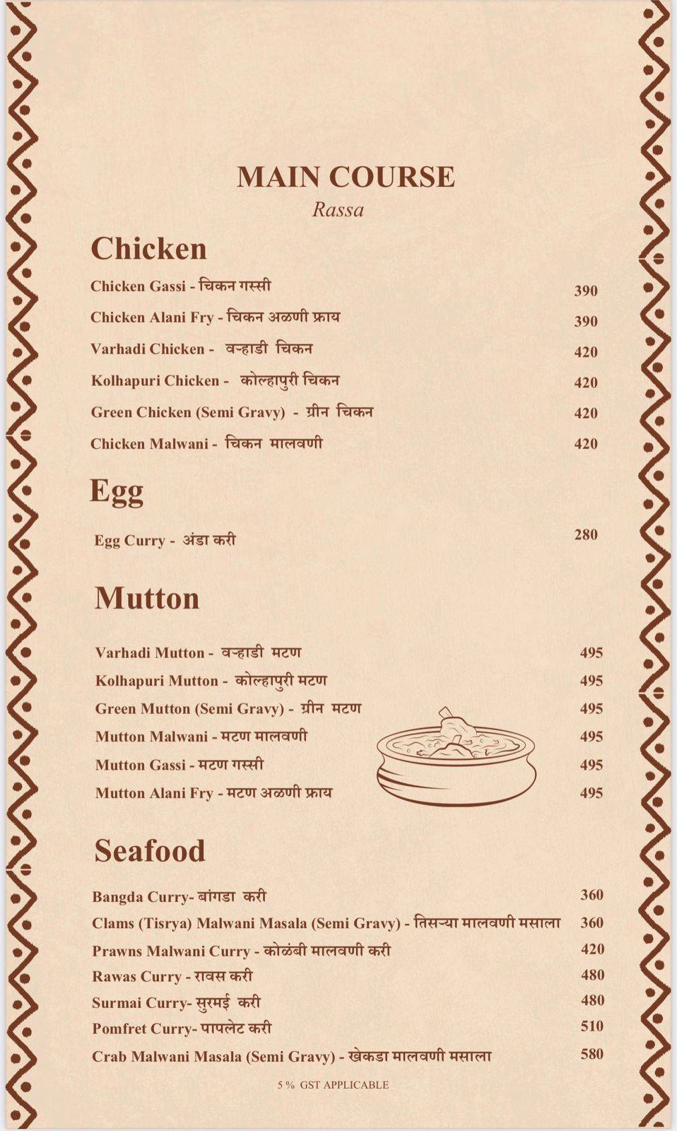 Maharashtra Lunch Home, Thane menu