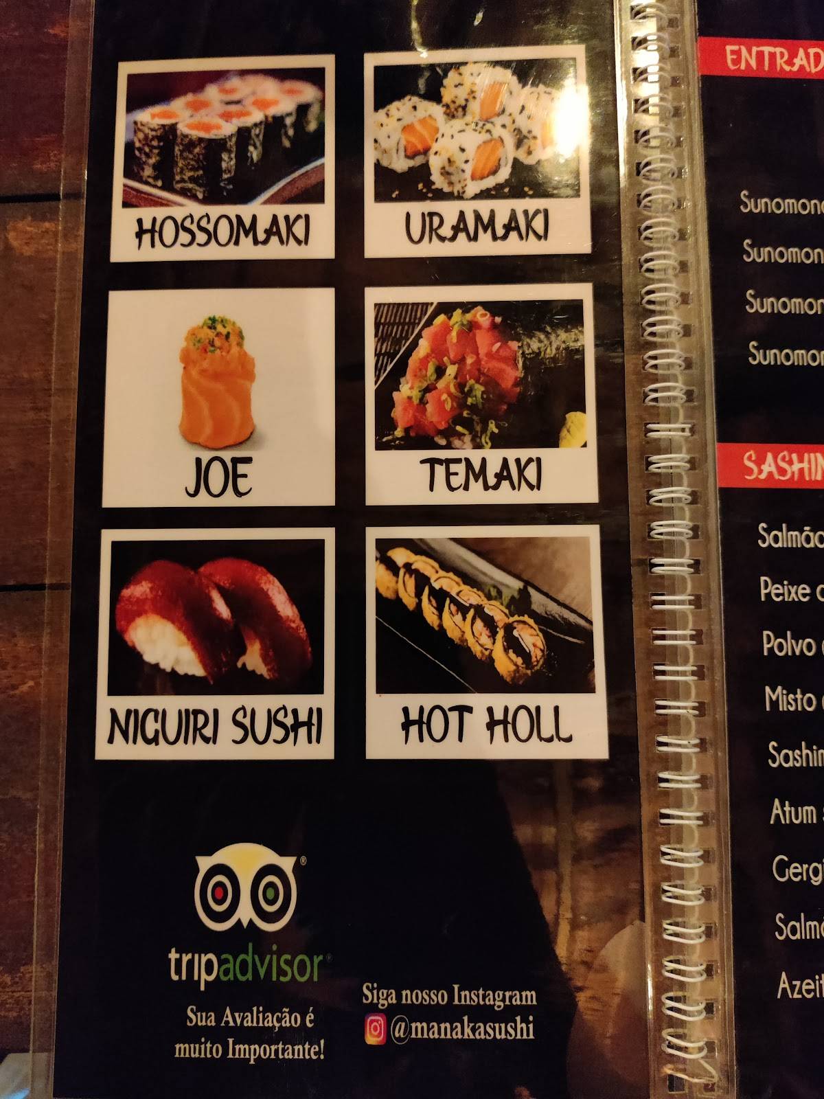 Manaka Sushi Noronha cardápio