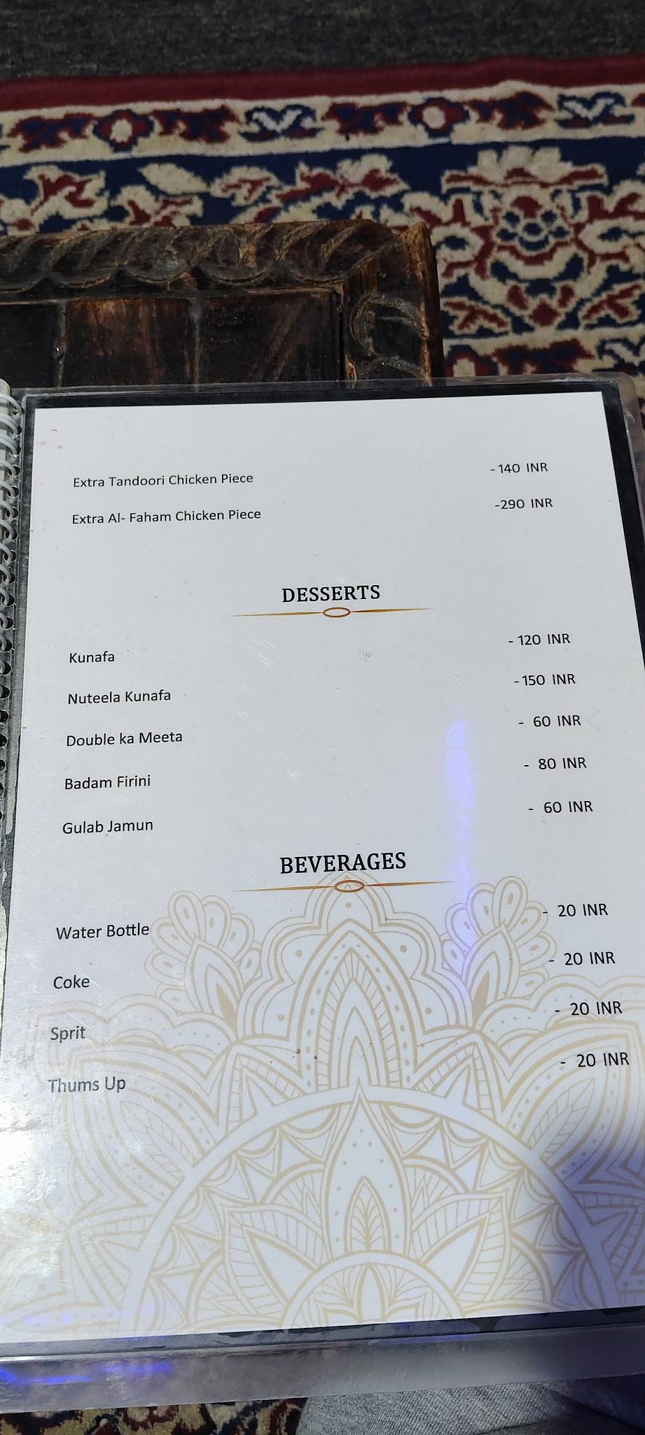 Mandi365 menu