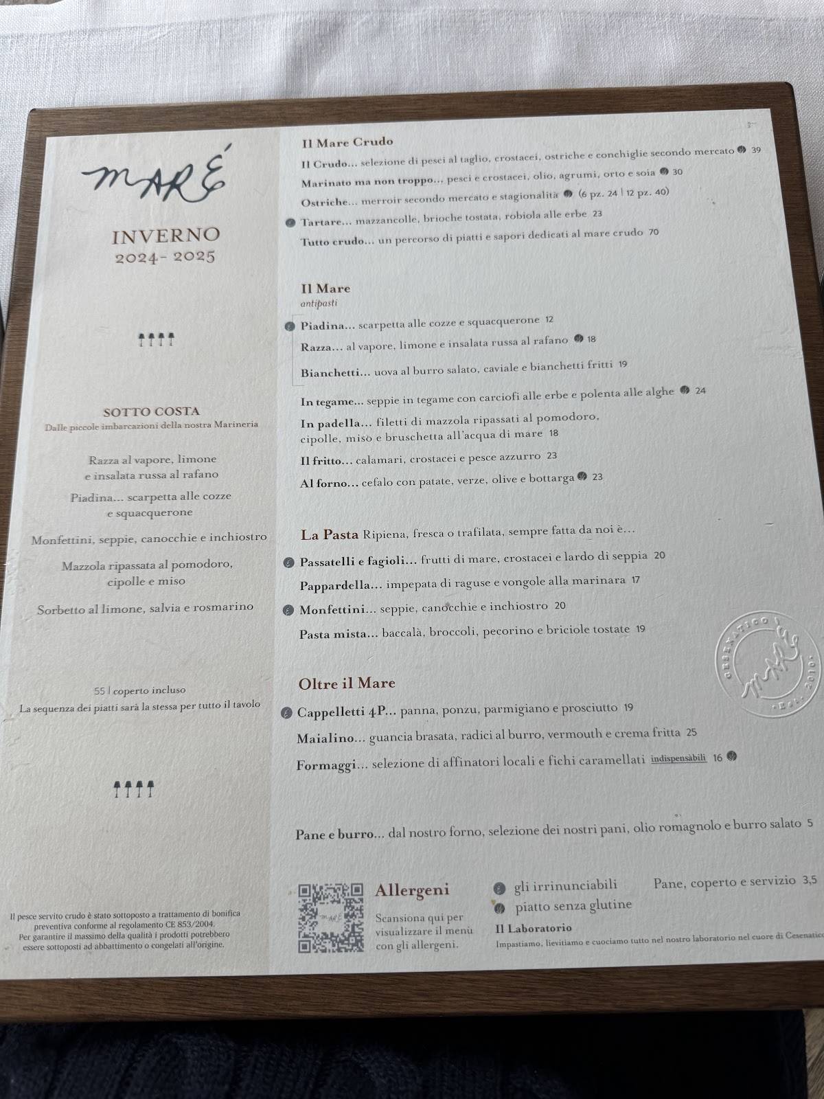Menu di Maré 