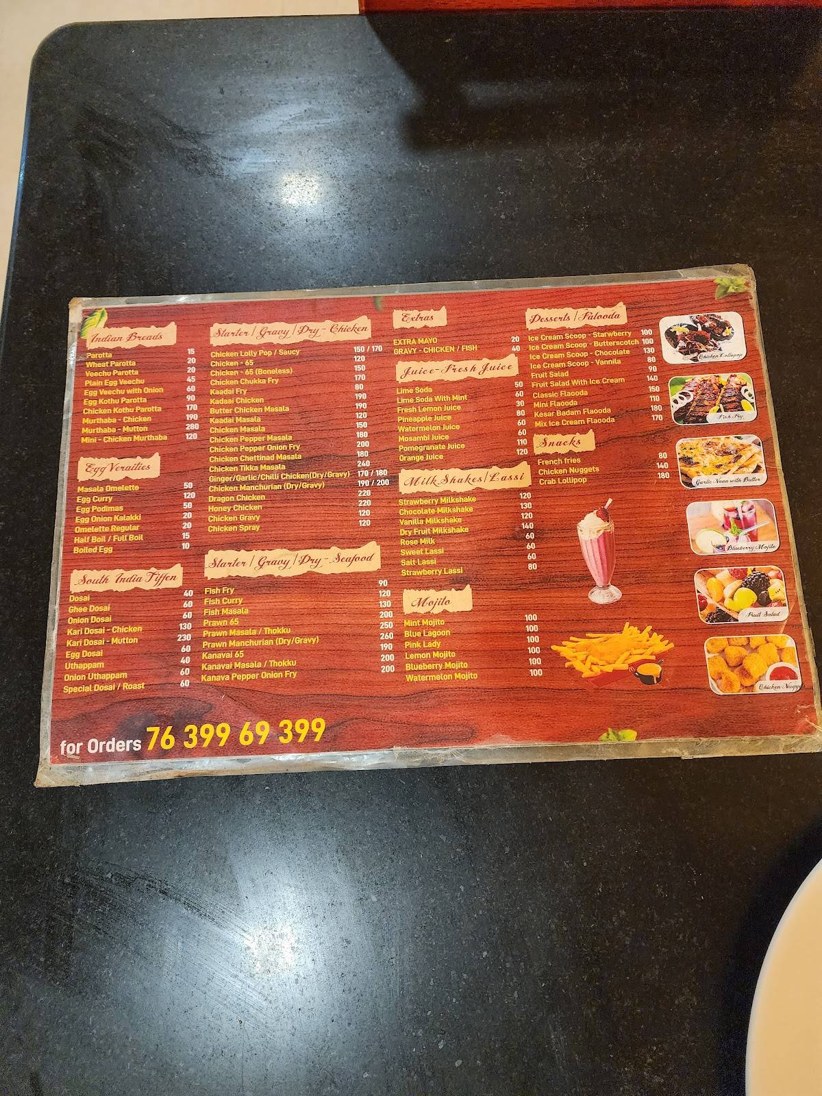 Marhaba Restaurant menu