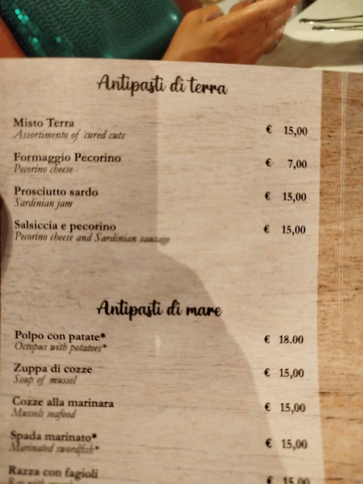 Menu di Ristorante Sa Runda Olbia 