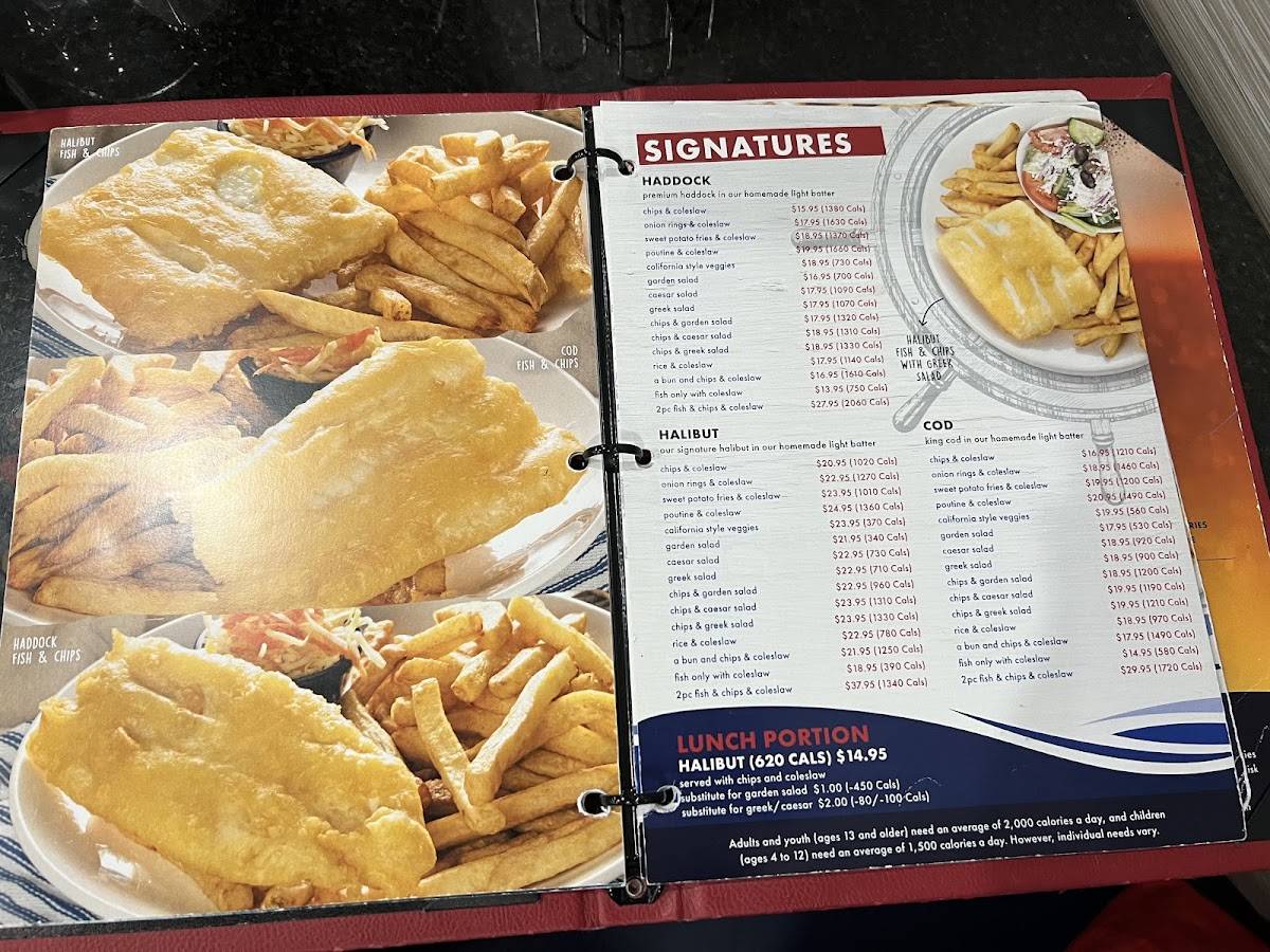 Menu de Halibut House Fish & Chips