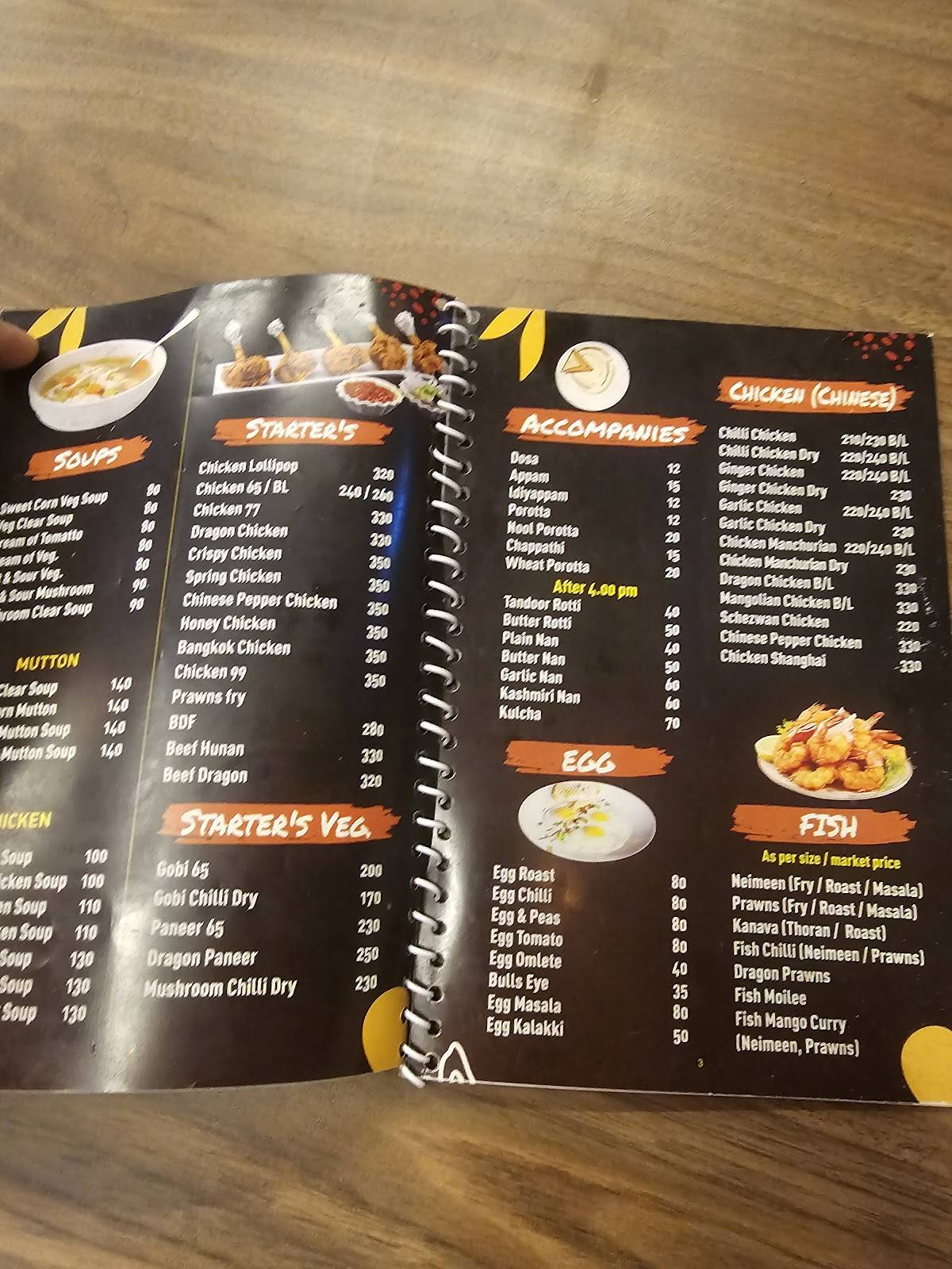 IRANI Restaurant Marthandam, Eraviputhoorkadai menu