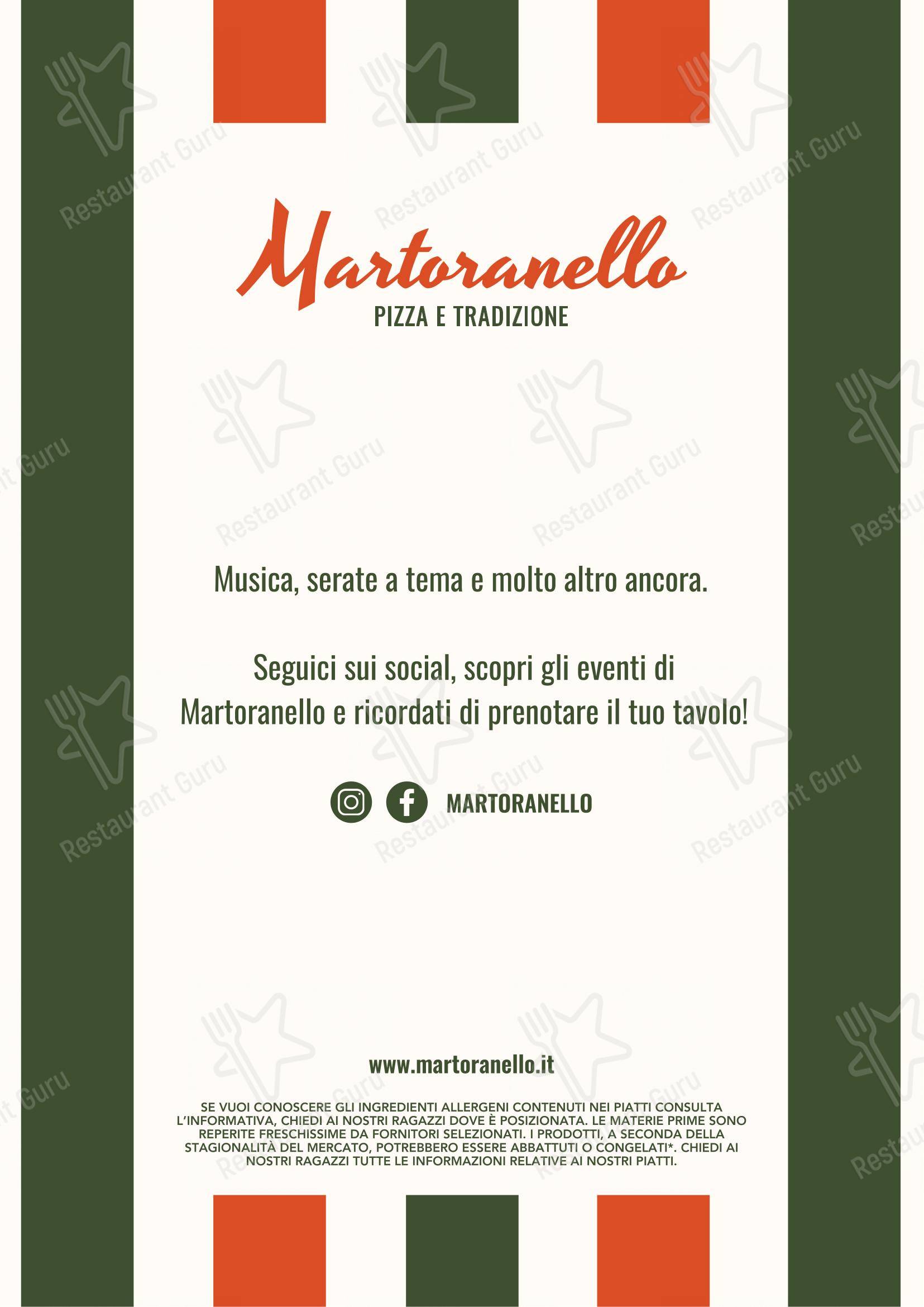 Menu di Martoranello - Ristorante Pizzeria - 菜单